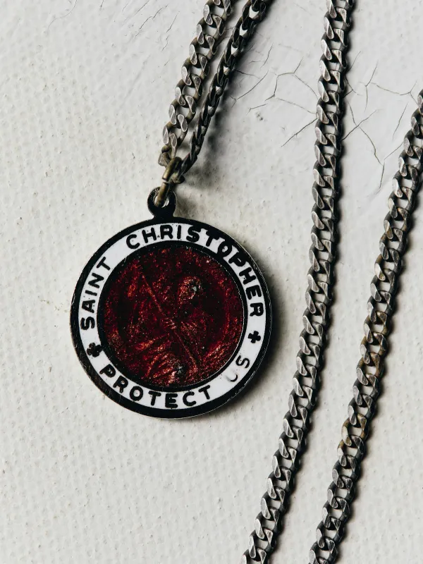 vintage "st. christopher" medal pendant sold by Imogene + Willie