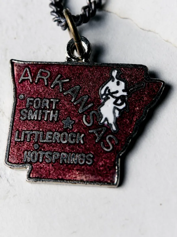 vintage "arkansas" silver and enamel pendant sold by Imogene + Willie