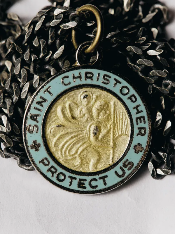 vintage "st. christopher" medal pendant sold by Imogene + Willie
