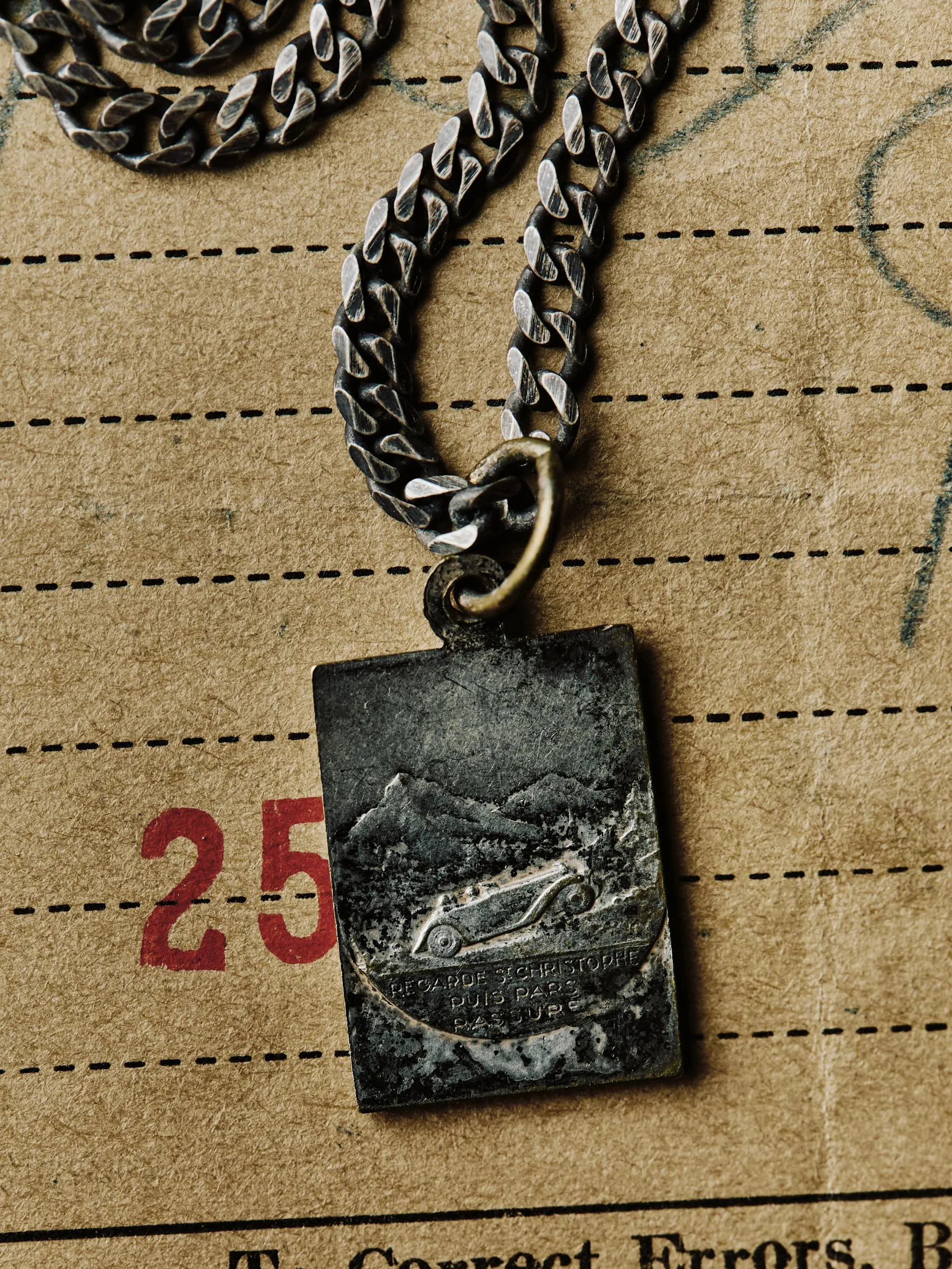 vintage "st. christopher" medal pendant sold by Imogene + Willie product image thumbnail 4