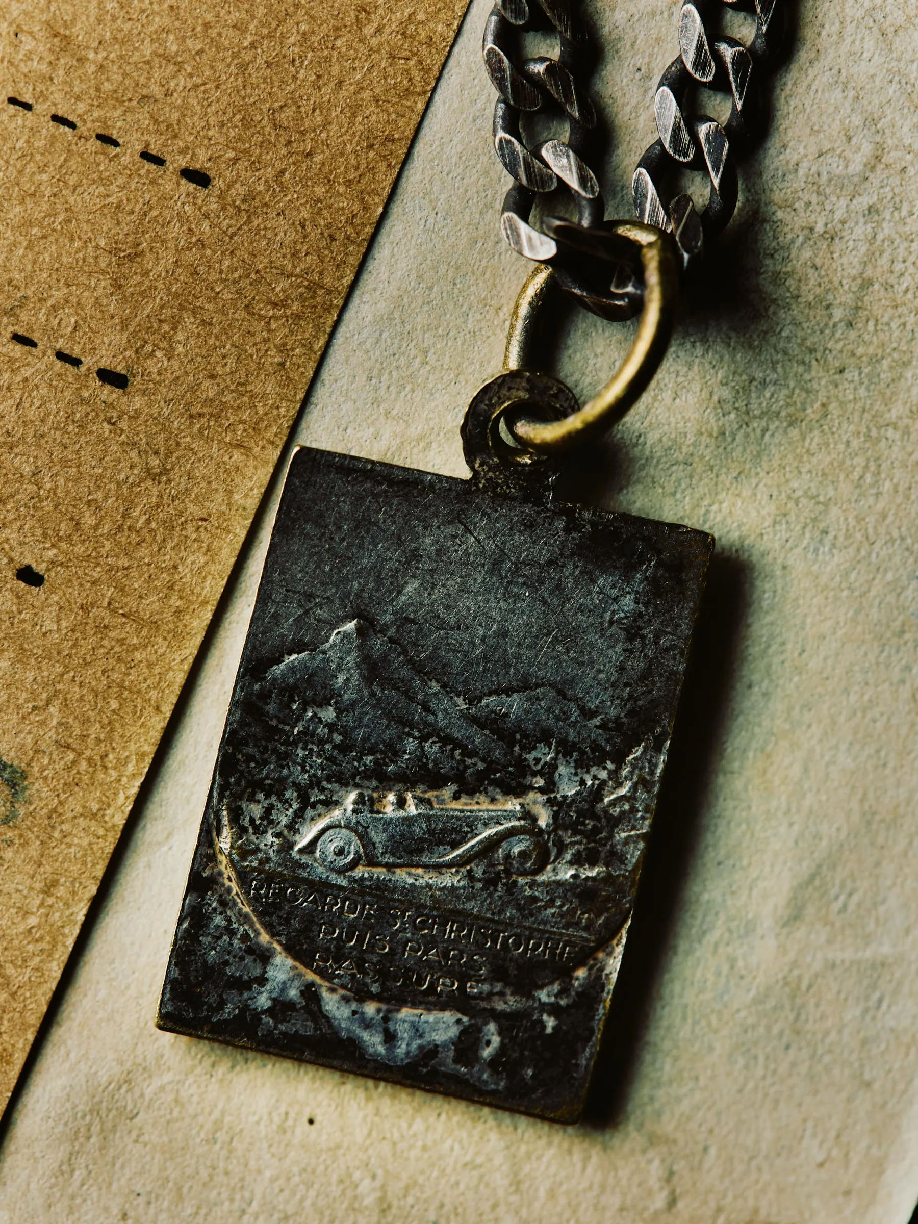 vintage "st. christopher" medal pendant sold by Imogene + Willie product image thumbnail 2