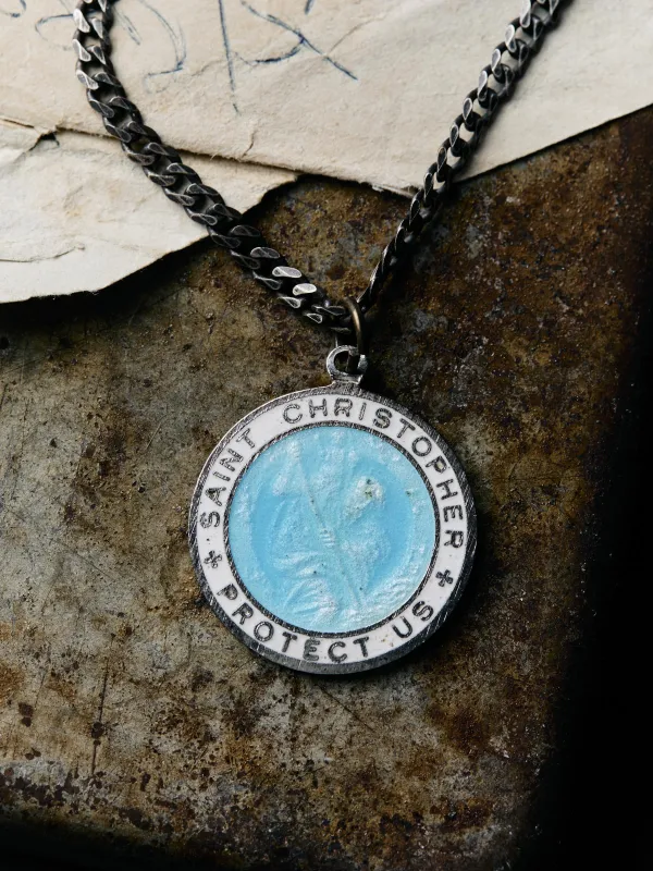vintage "st. christopher" medal pendant sold by Imogene + Willie