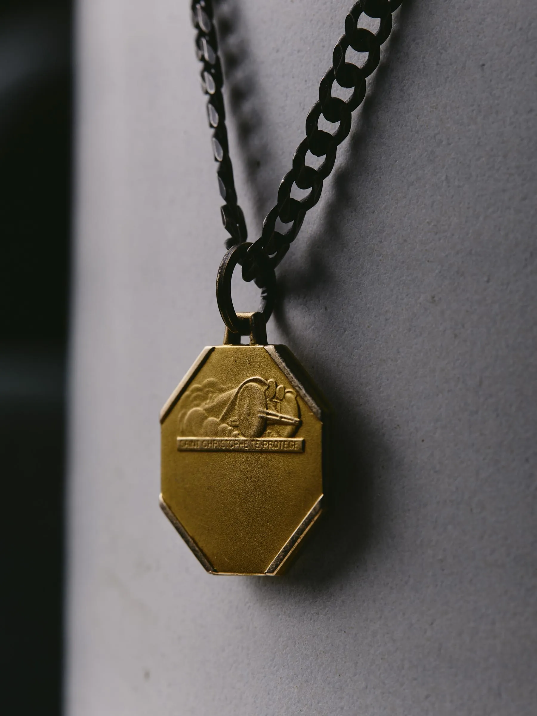 vintage "st. christopher" medal pendant sold by Imogene + Willie product image thumbnail 2