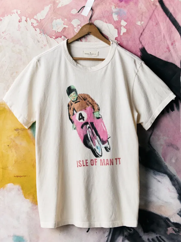 handpainted "isle of man" tee sold by Imogene + Willie
