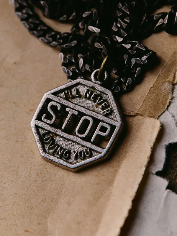 vintage "i'll never stop loving you" necklace sold by Imogene + Willie