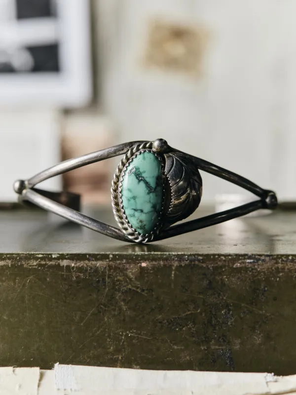 vintage navajo turquoise cuff sold by Imogene + Willie