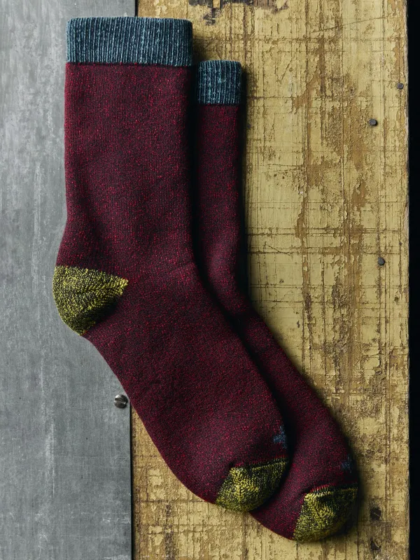 boot sock in currant sold by Imogene + Willie