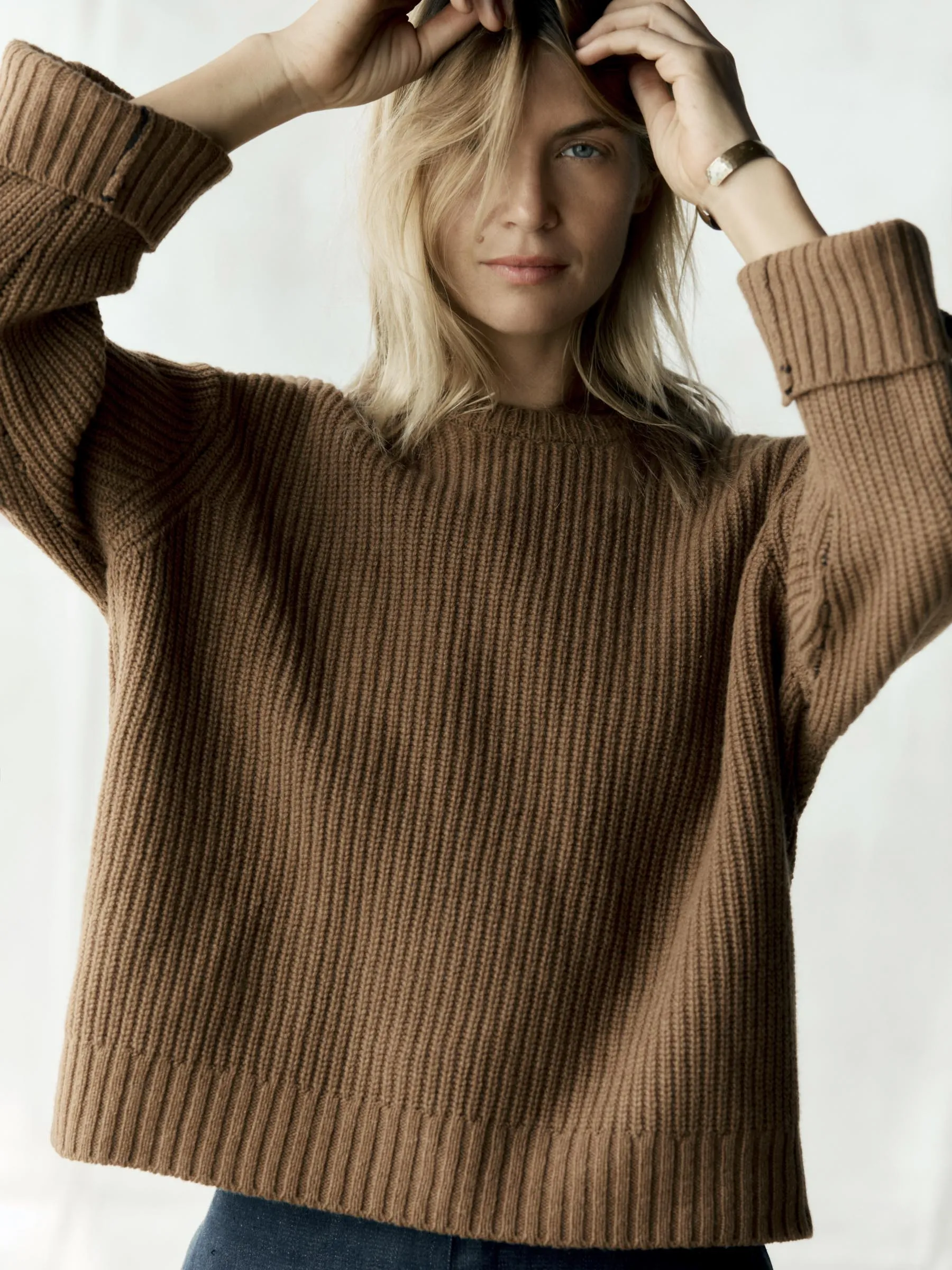 varese wool sweater in brown sold by Imogene + Willie product image thumbnail 4