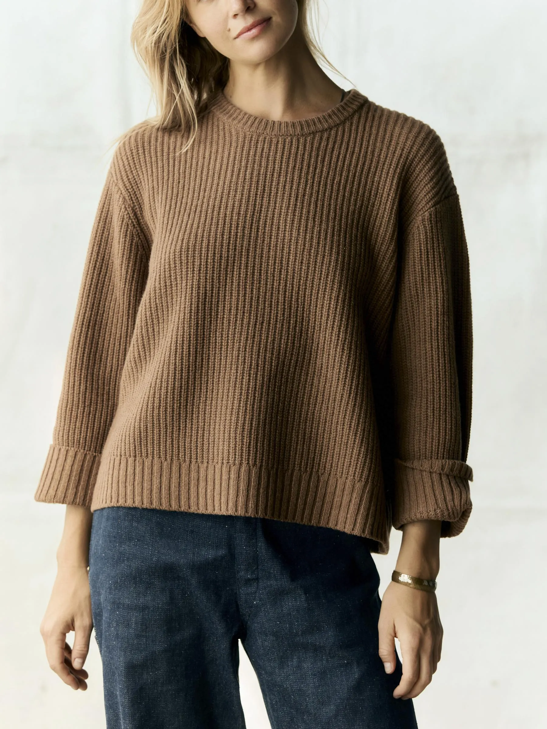 varese wool sweater in brown sold by Imogene + Willie product image thumbnail 5