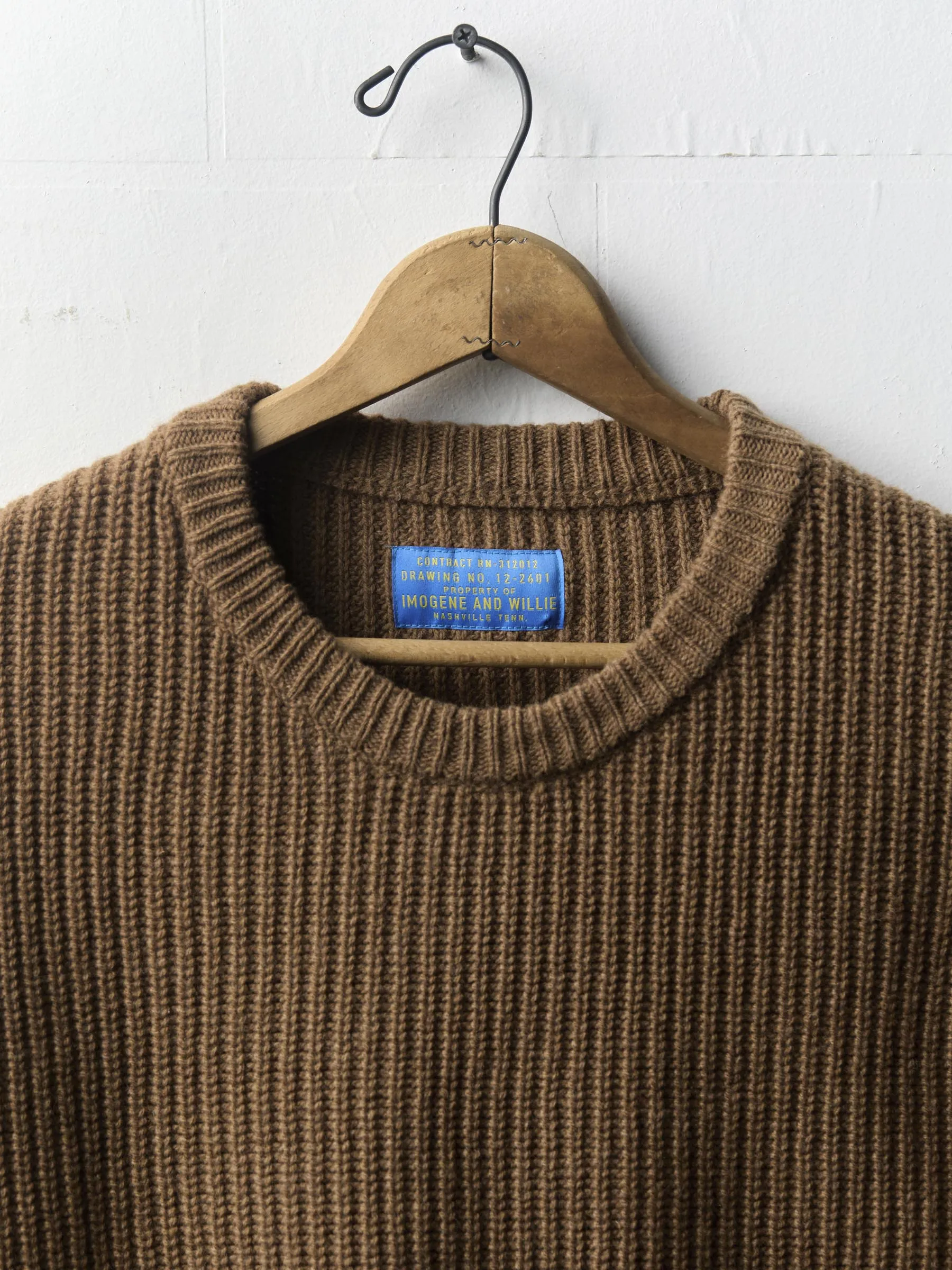 varese wool sweater in brown sold by Imogene + Willie product image thumbnail 2