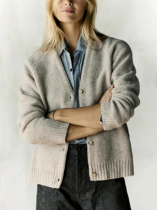 evie cardigan in natural sold by Imogene + Willie