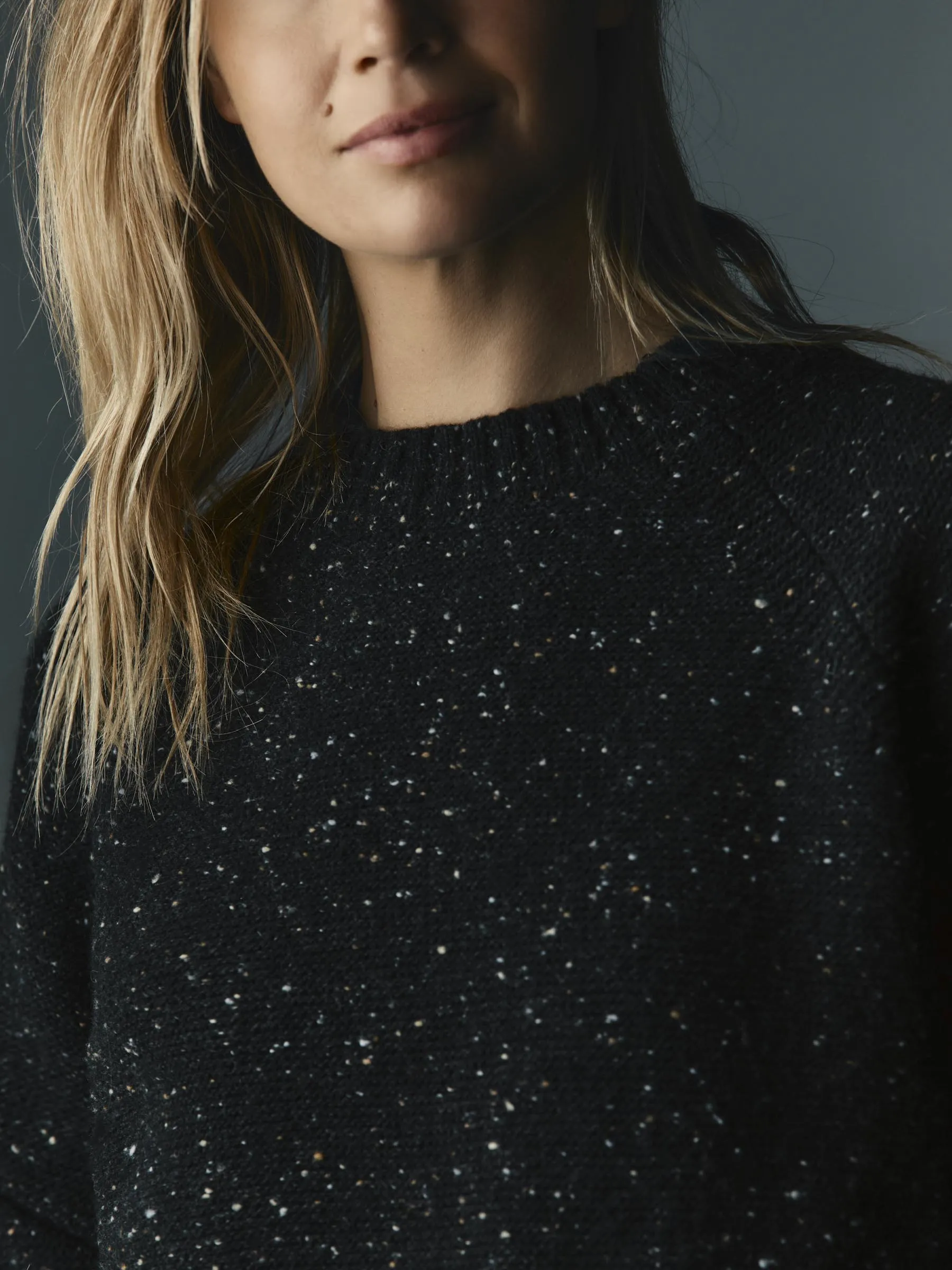 galway wool sweater in black nep sold by Imogene + Willie product image thumbnail 4