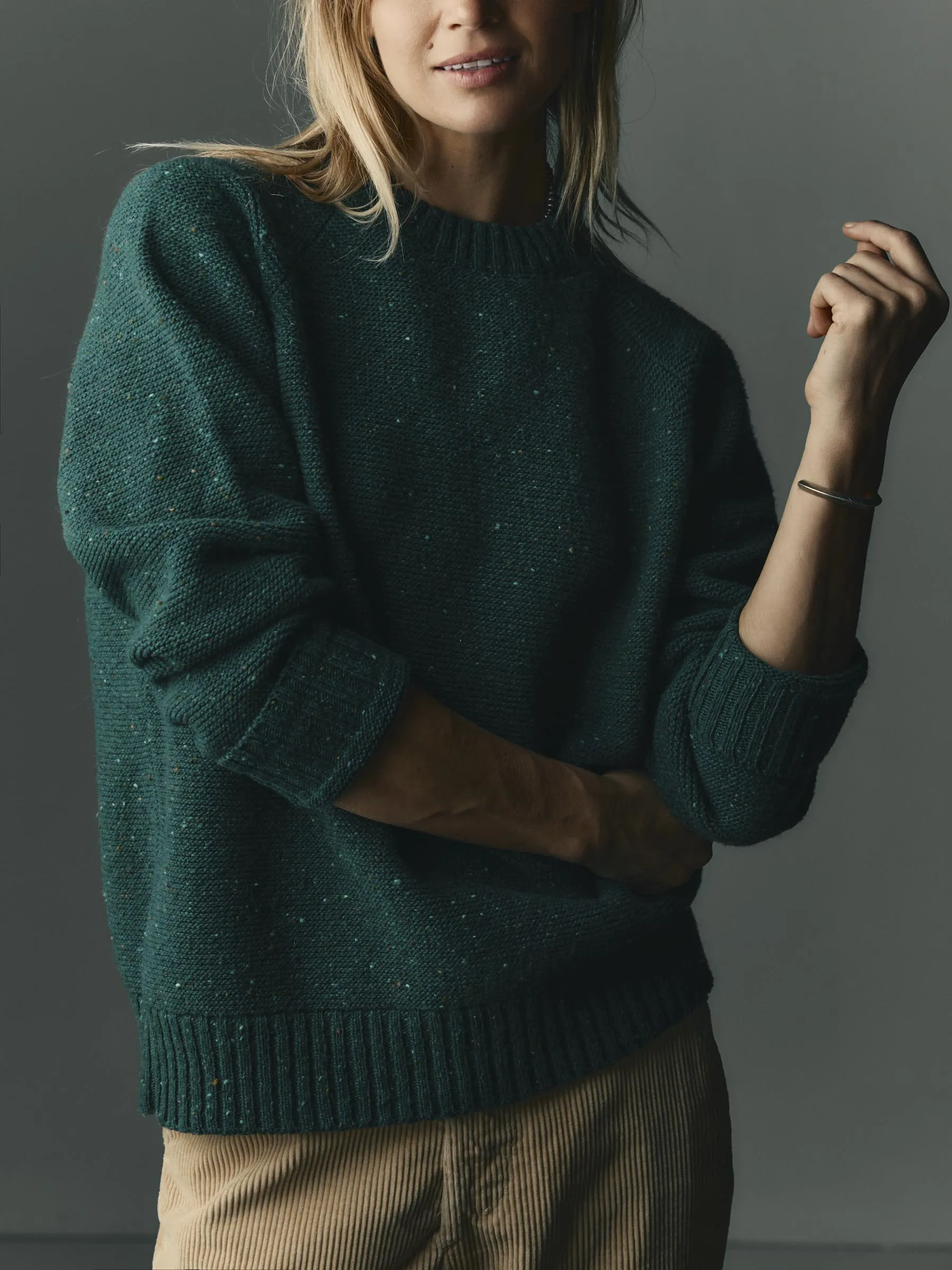 galway wool sweater in spruce nep sold by Imogene + Willie product image thumbnail 5
