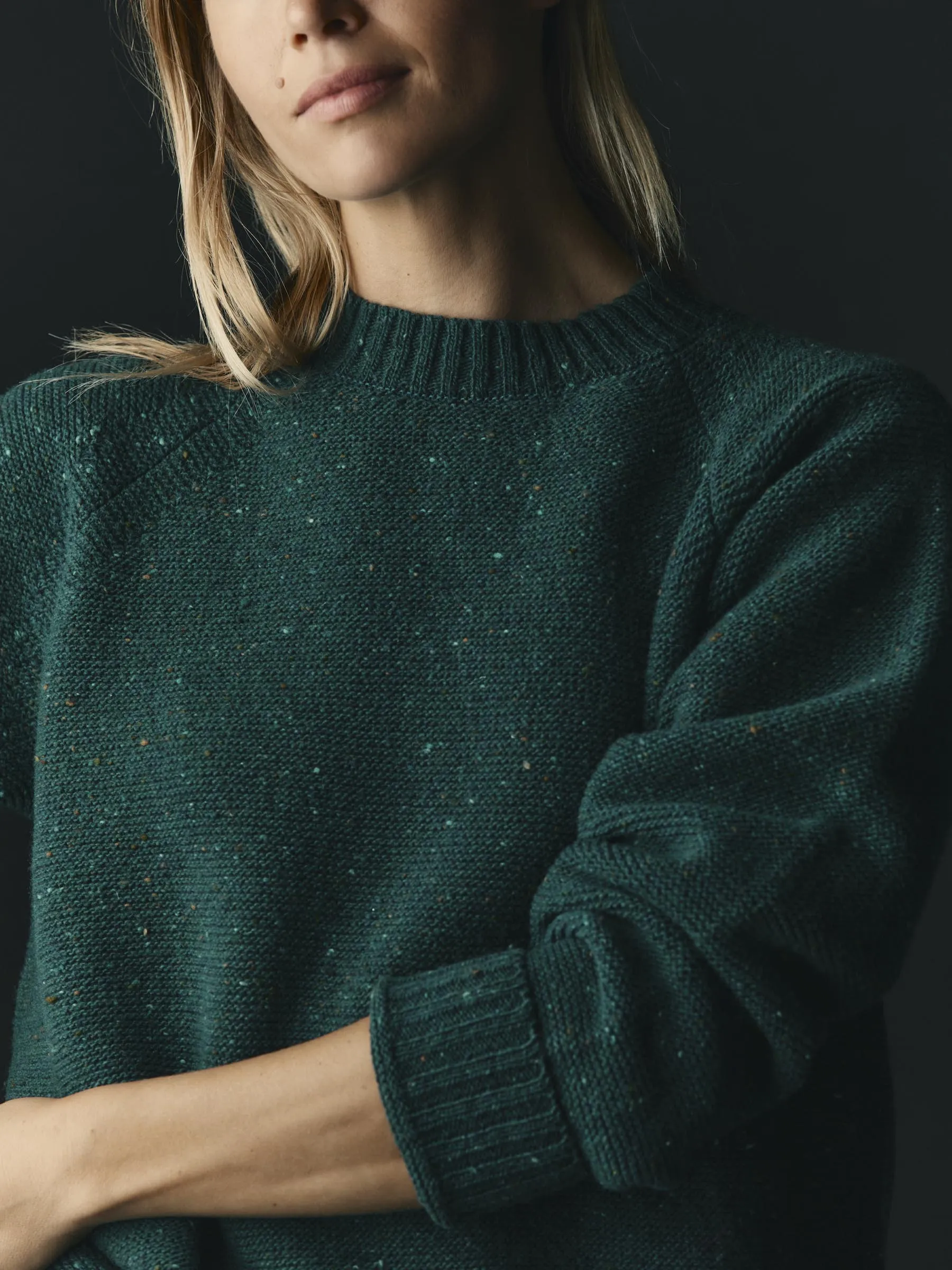 galway wool sweater in spruce nep sold by Imogene + Willie product image thumbnail 3