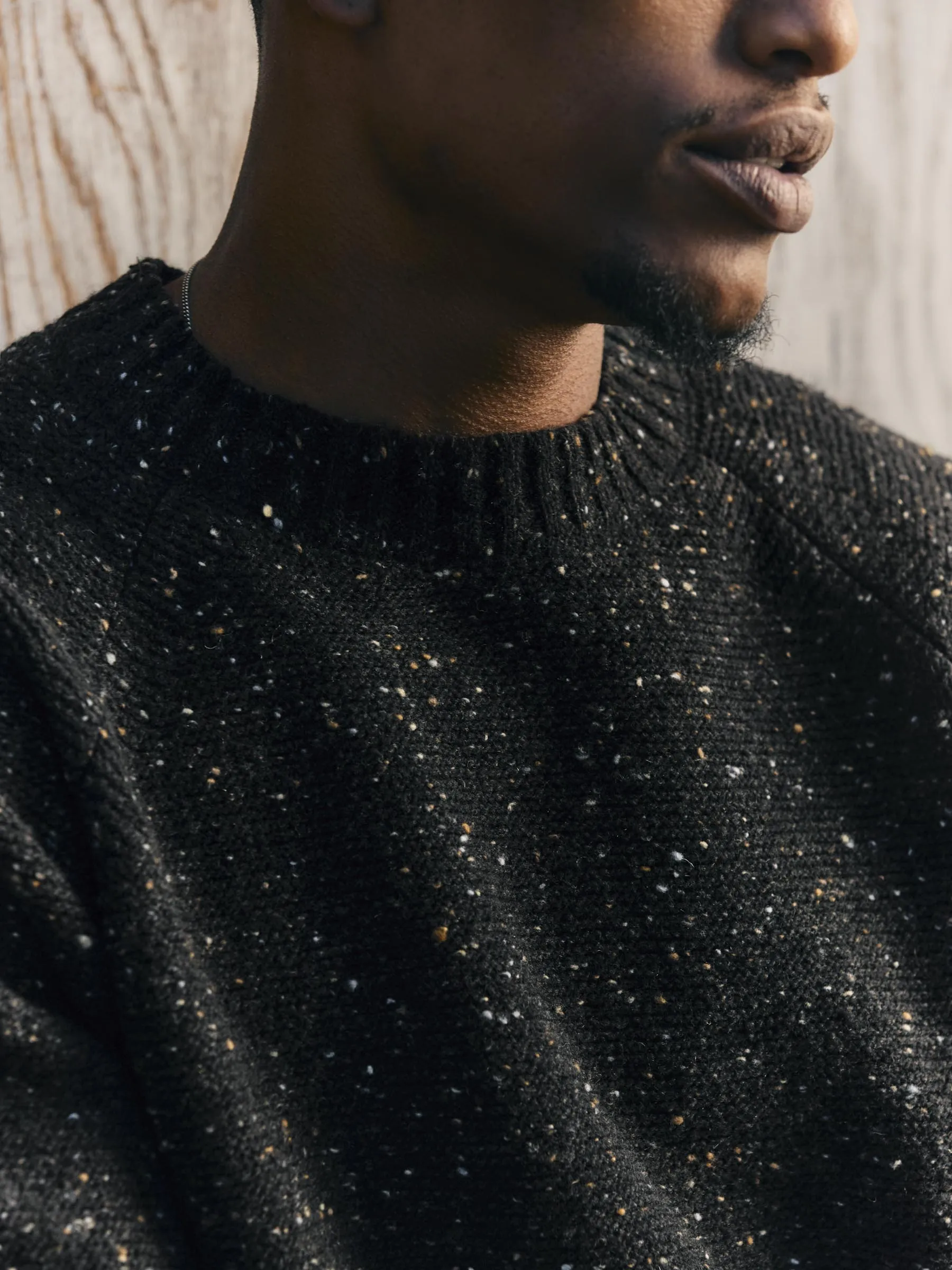 galway wool sweater in black nep sold by Imogene + Willie product image thumbnail 5