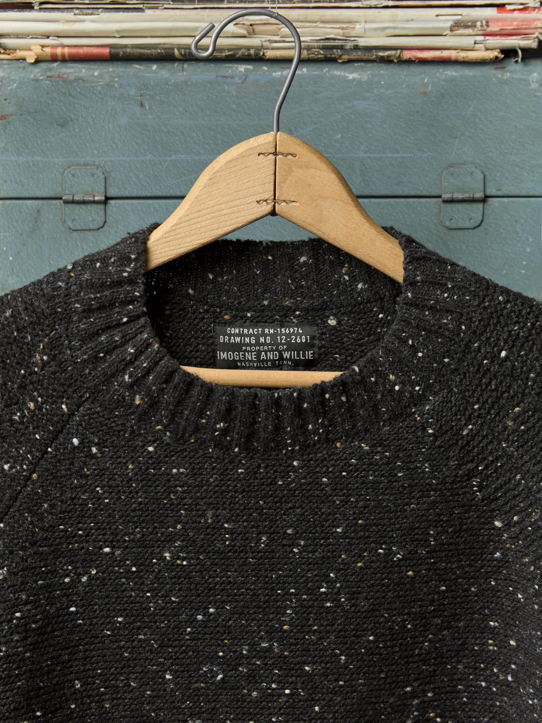galway wool sweater in black nep sold by Imogene + Willie product image thumbnail 2