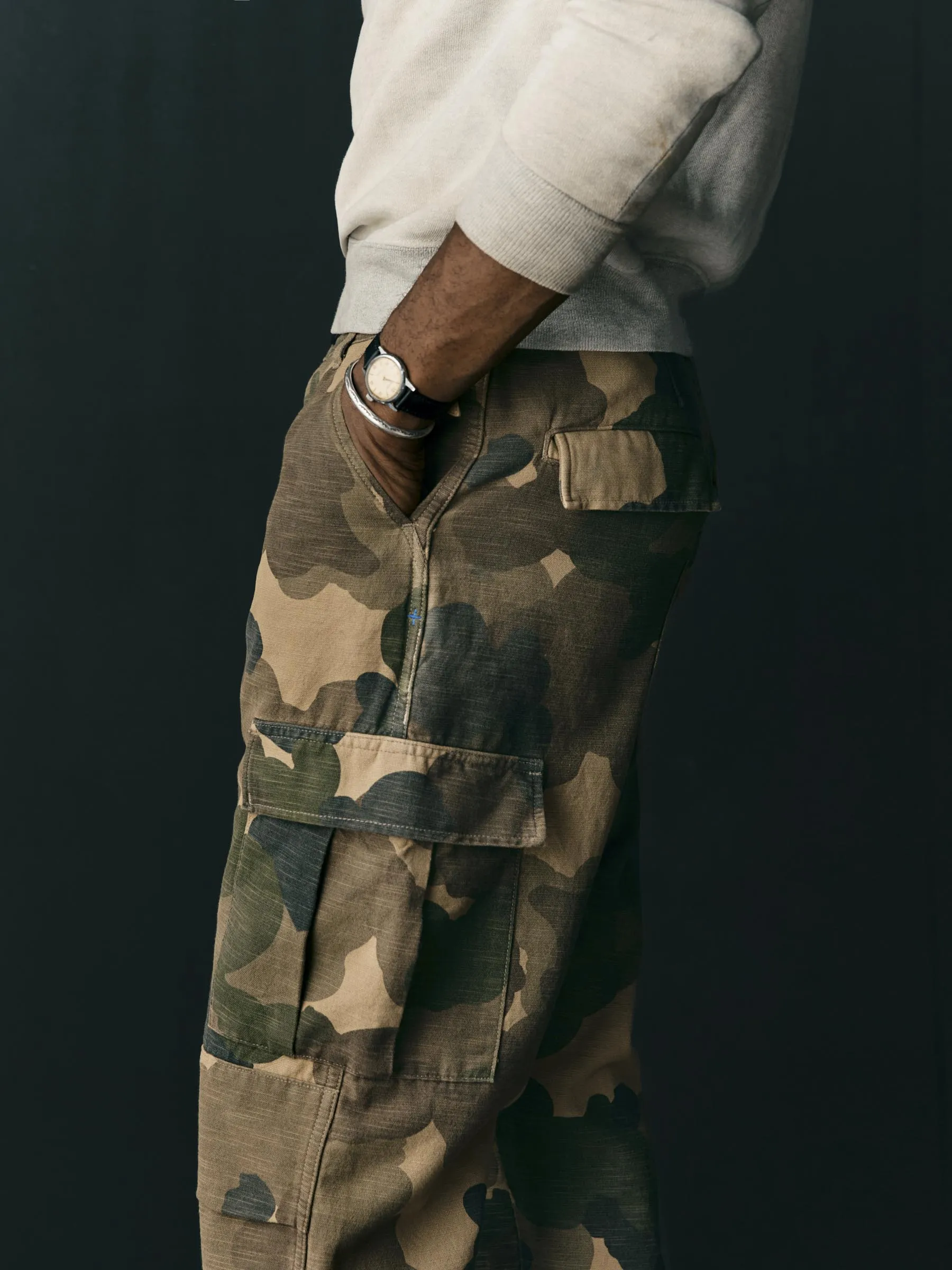 camp pant in painted camo sold by Imogene + Willie product image thumbnail 4