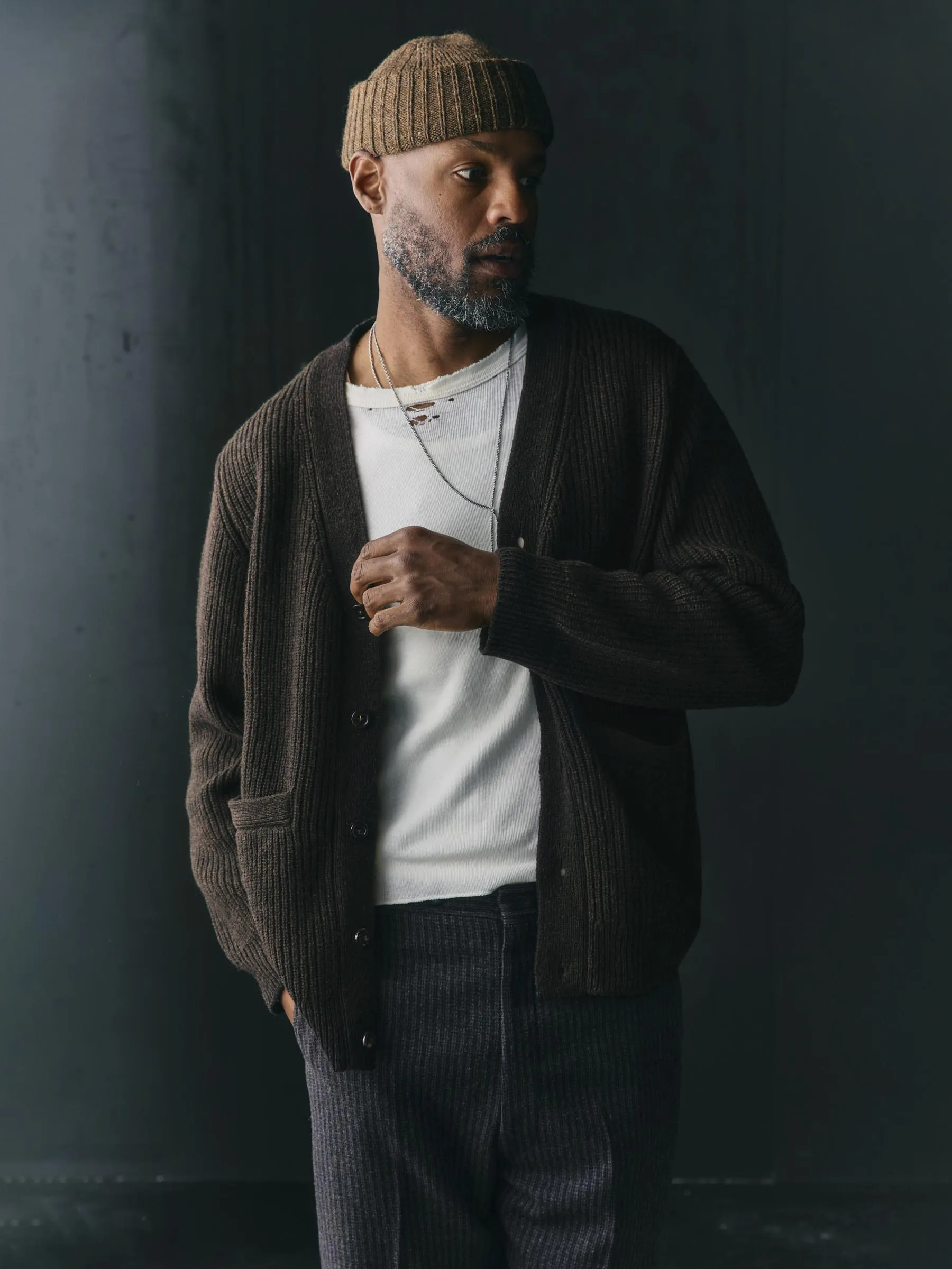 berkley cardigan marled brown sold by Imogene + Willie product image thumbnail 5