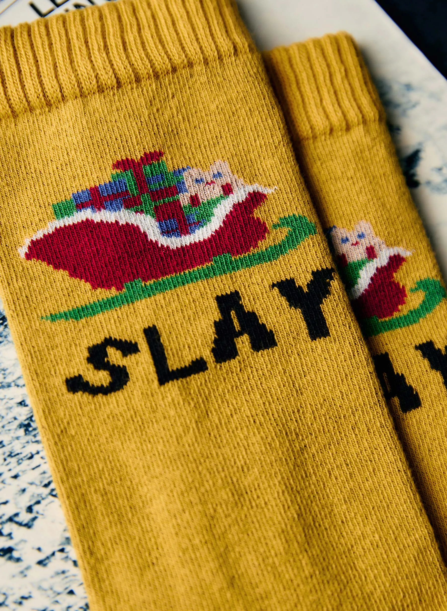 the "slay" sock sold by Imogene + Willie product image thumbnail 2