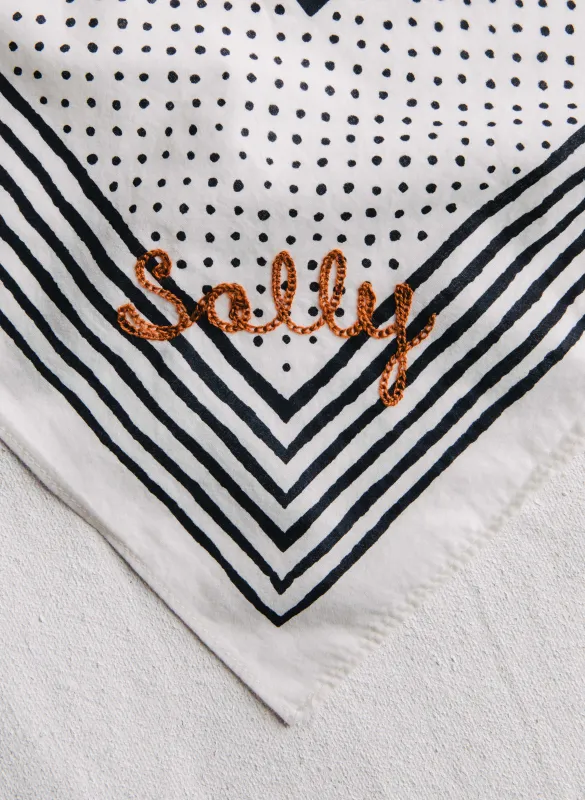 chainstitch i+w vintage white bandana v2 sold by Imogene + Willie