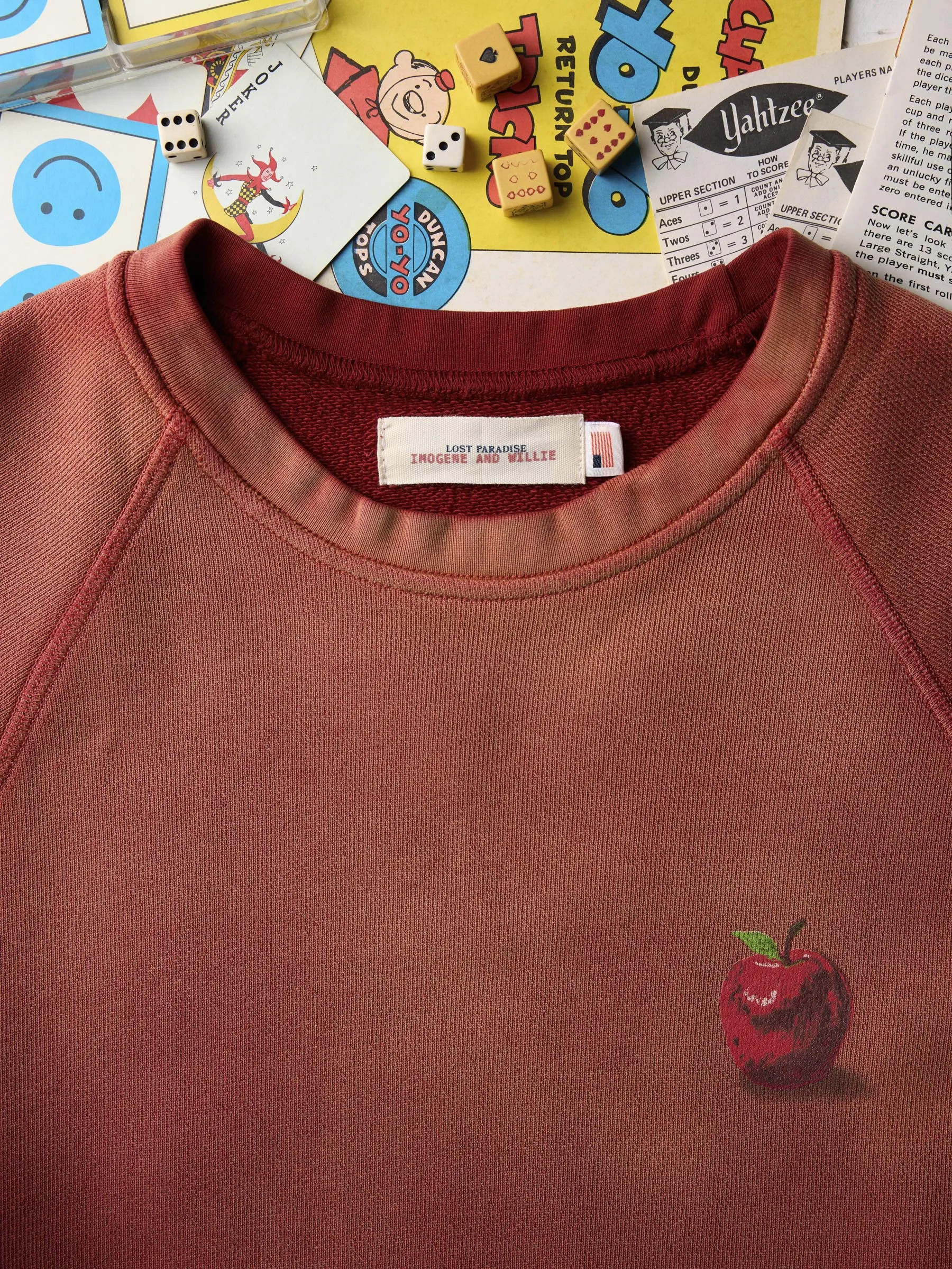 the "forbidden fruit" raglan crew sold by Imogene + Willie product image thumbnail 2