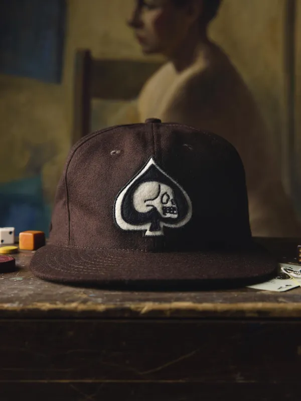 the "ace of spades" cap in wool made by Imogene + Willie