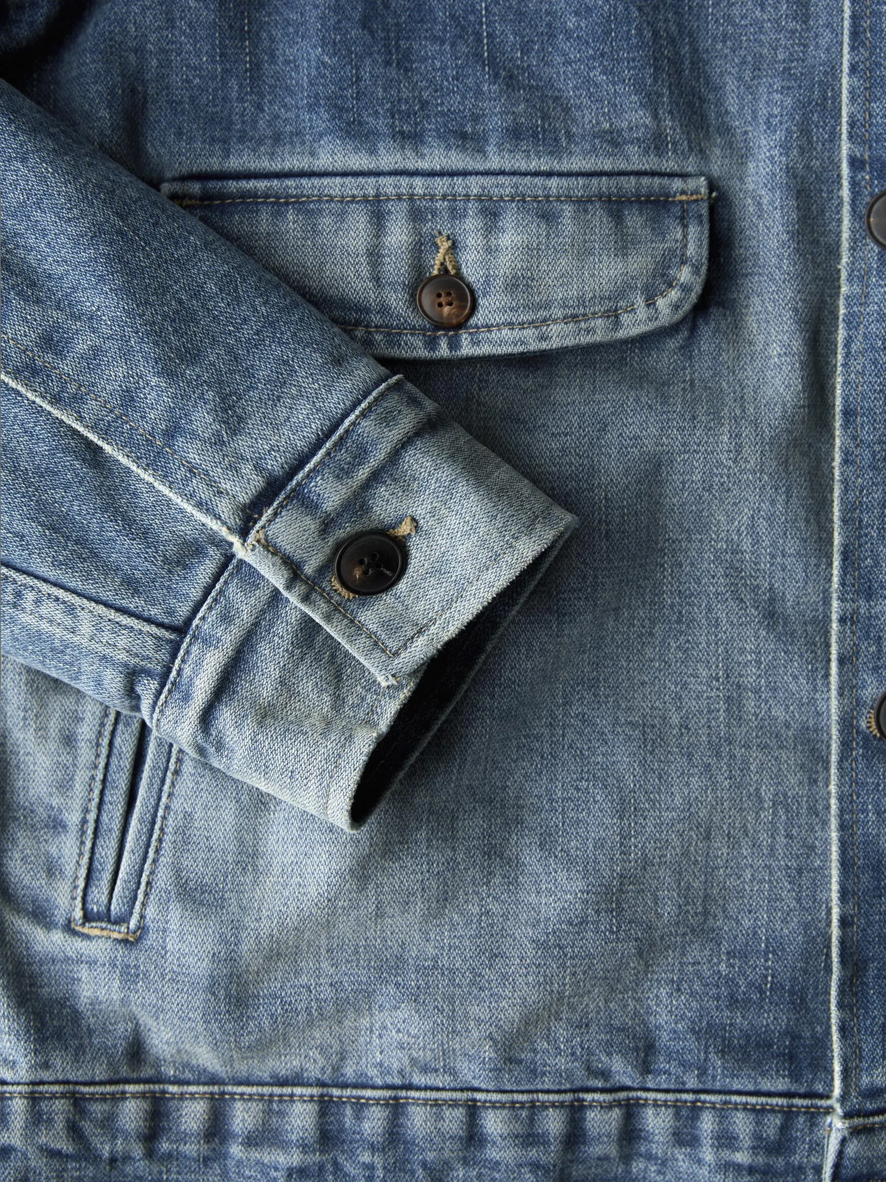 quilt lined washed denim chore coat sold by Imogene + Willie product image thumbnail 5