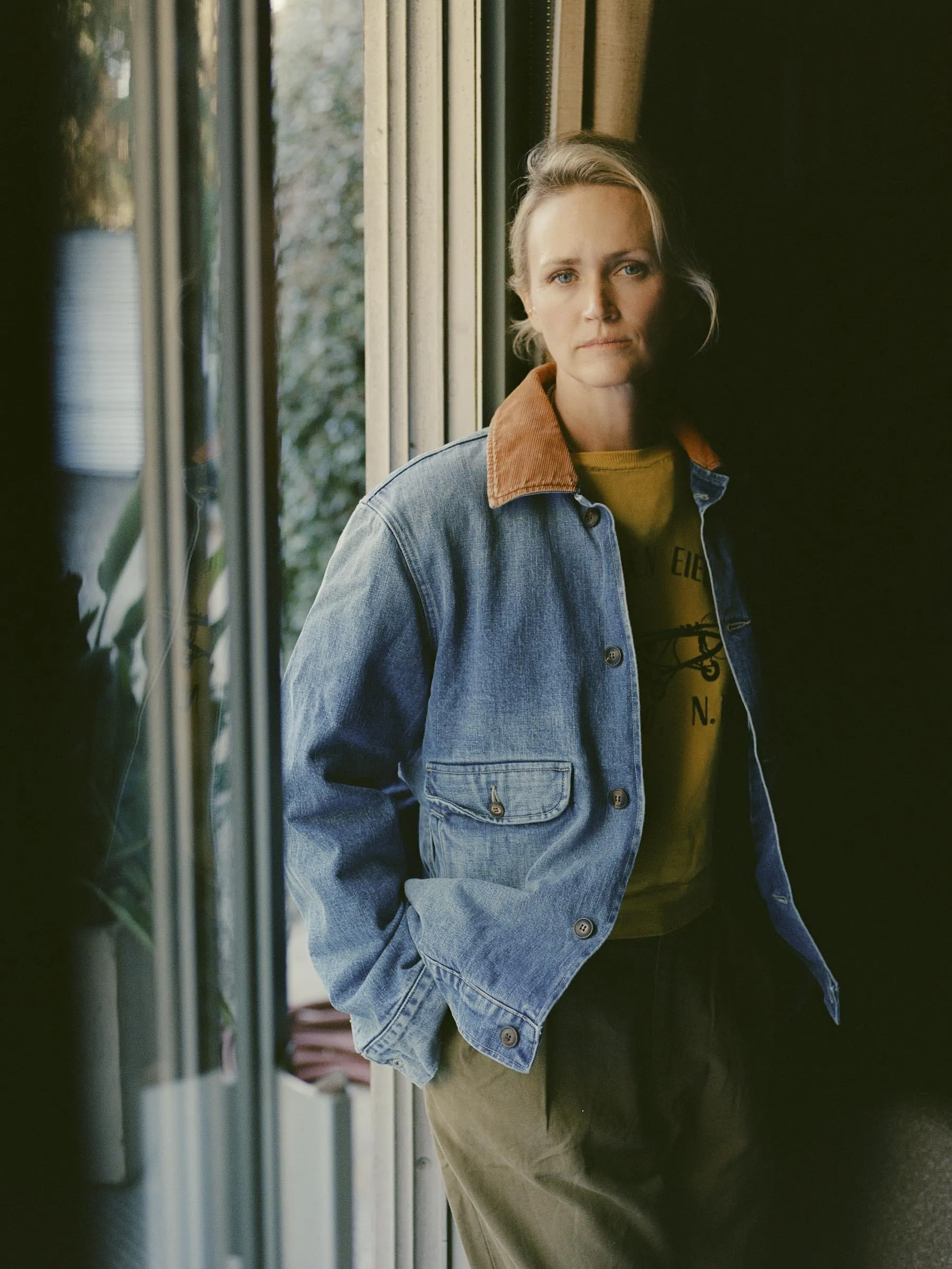 quilt lined washed denim chore coat sold by Imogene + Willie product image thumbnail 5