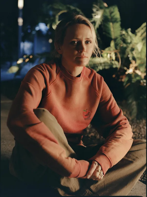 the "forbidden fruit" raglan crew sold by Imogene + Willie