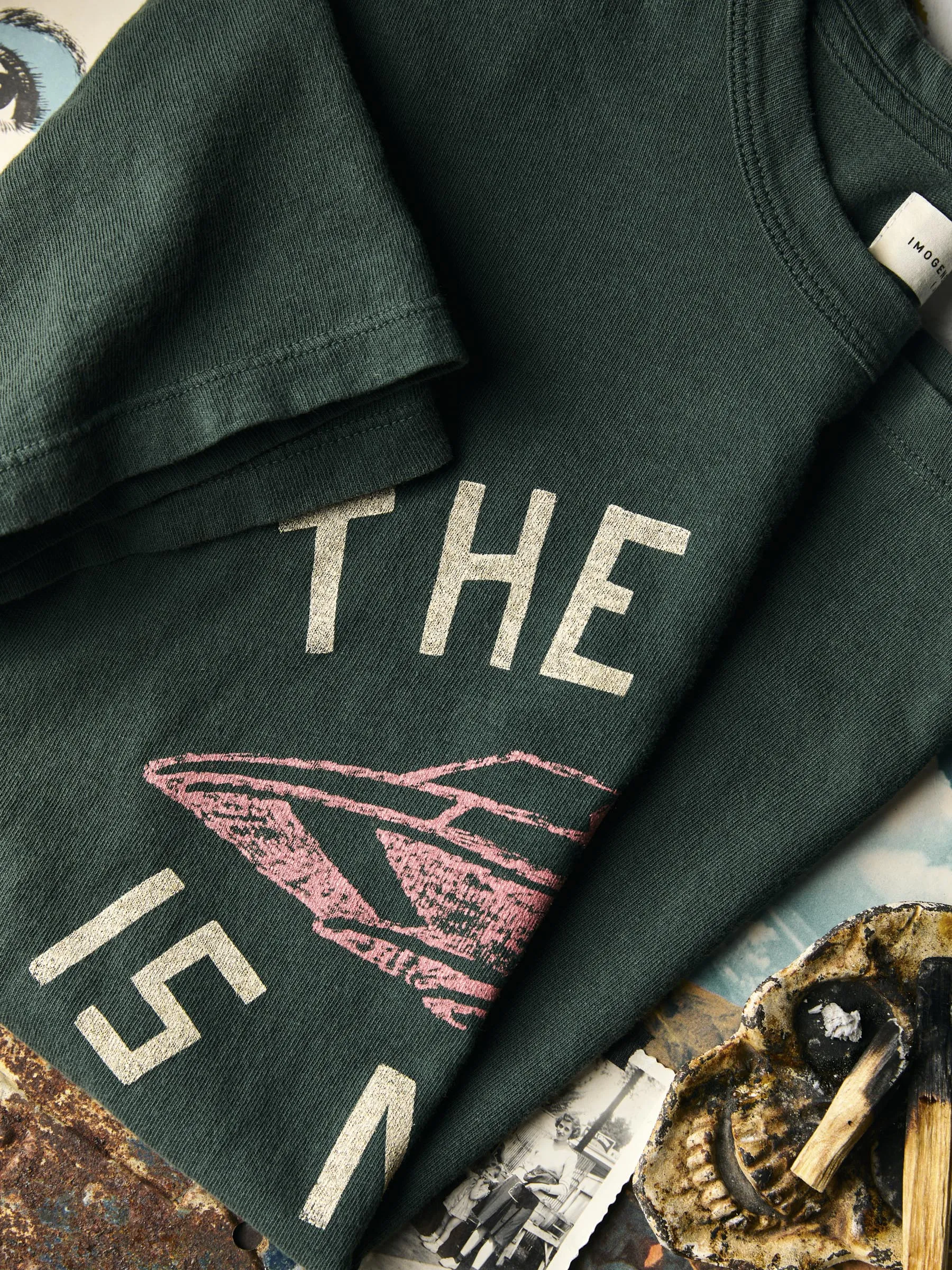 the "end is near" tee in spruce sold by Imogene + Willie product image thumbnail 2