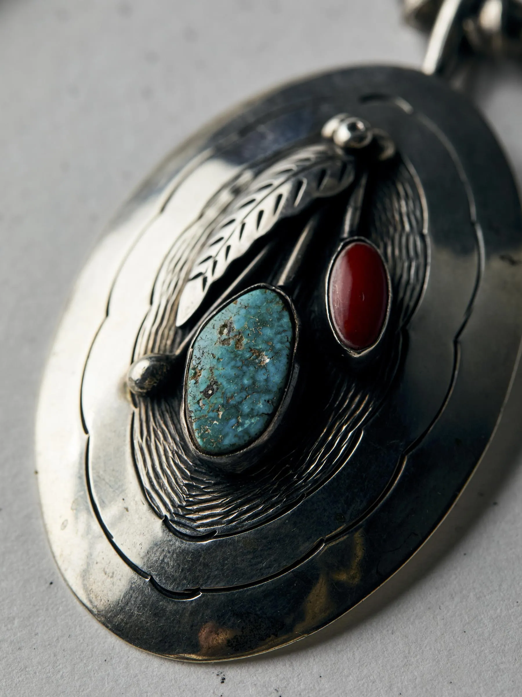 vintage navajo silver necklace sold by Imogene + Willie product image thumbnail 2