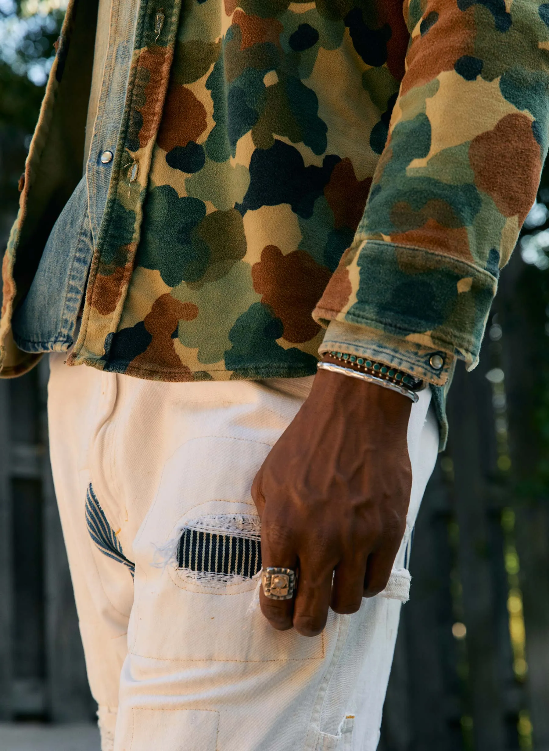 the griffin workshirt in painted camo sold by Imogene + Willie product image thumbnail 5