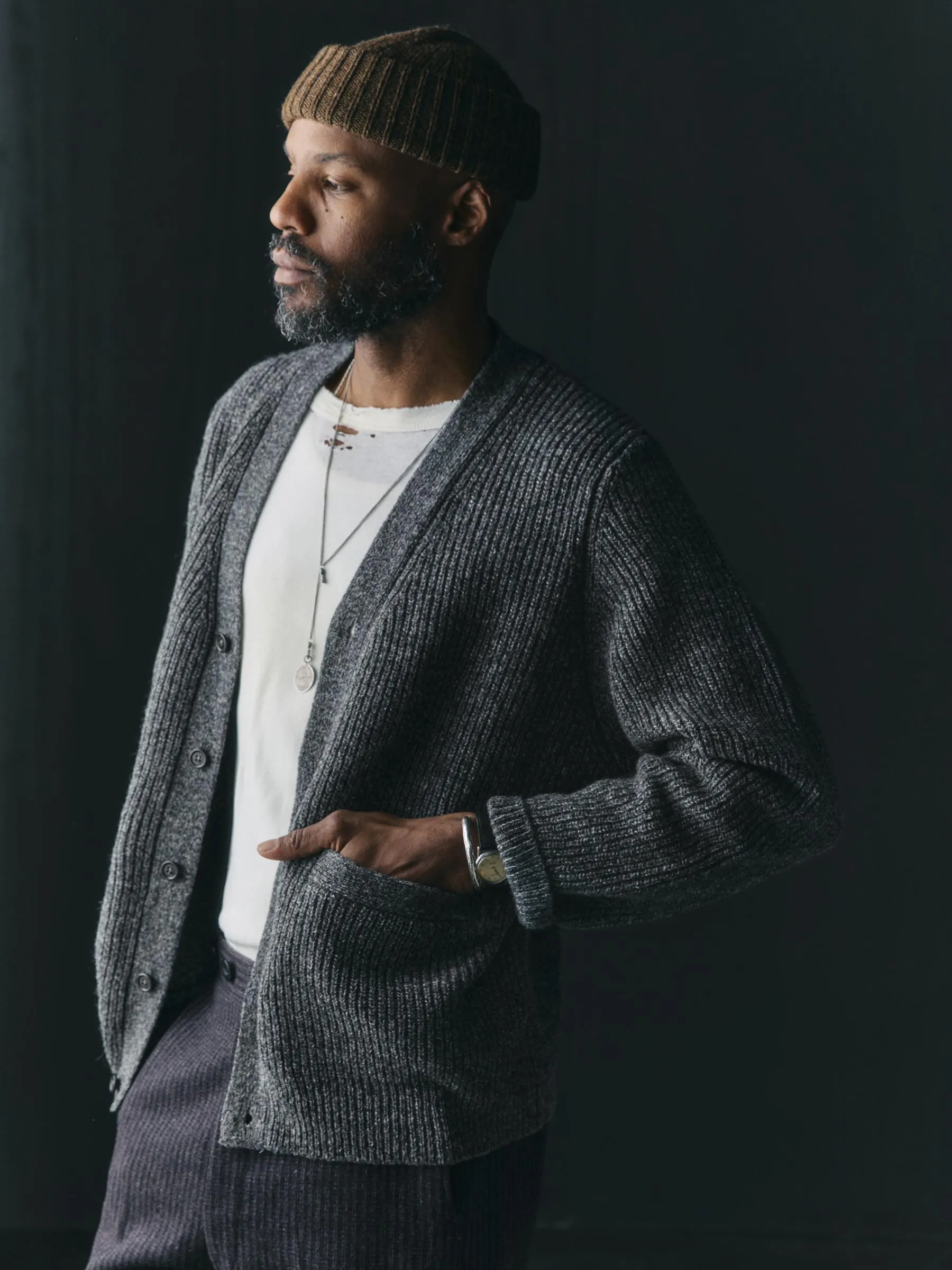 berkley cardigan marled grey sold by Imogene + Willie