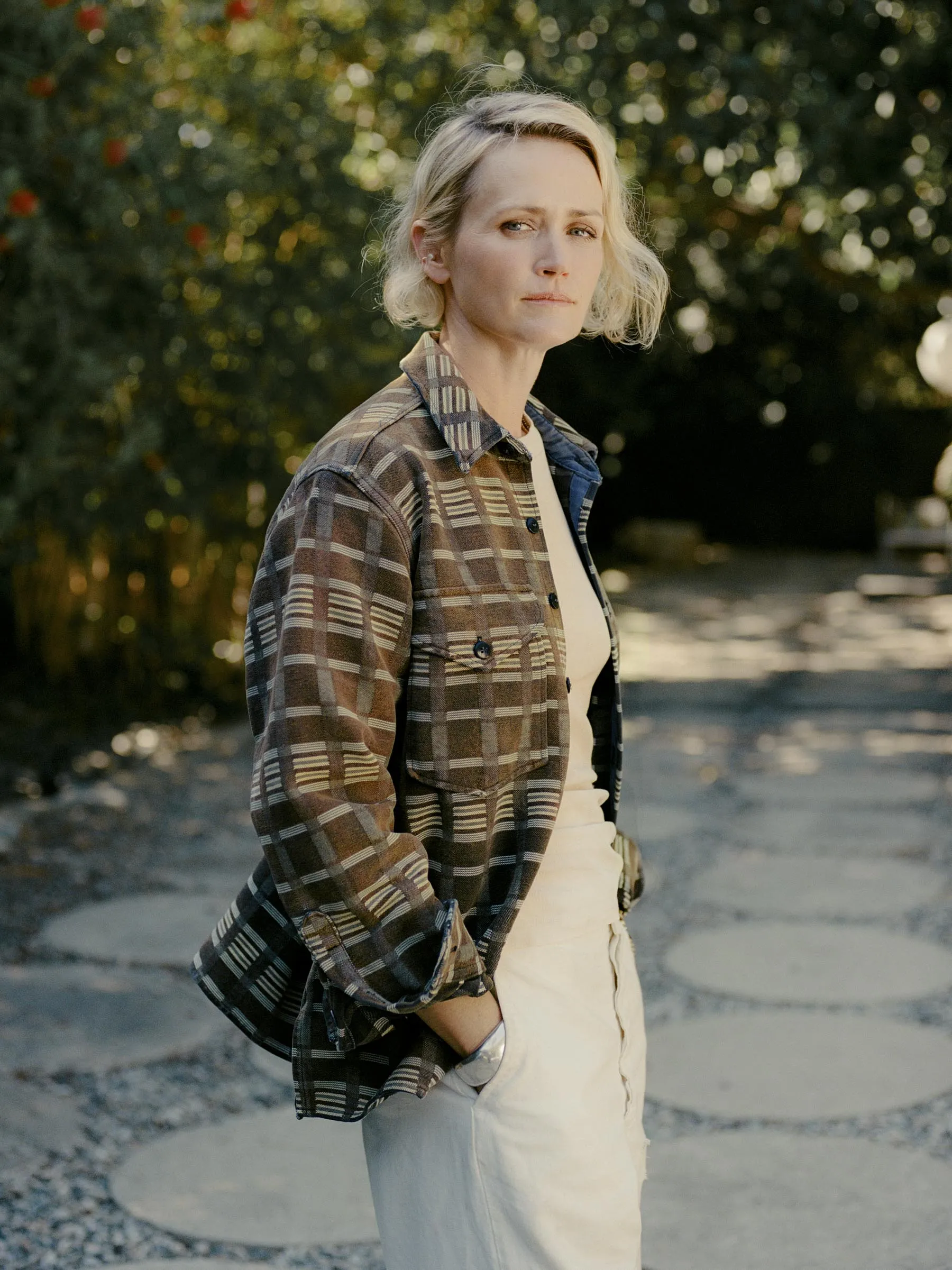 ellie cpo in pinion jacquard sold by Imogene + Willie