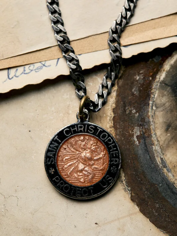 vintage "st. christopher" medal pendant sold by Imogene + Willie