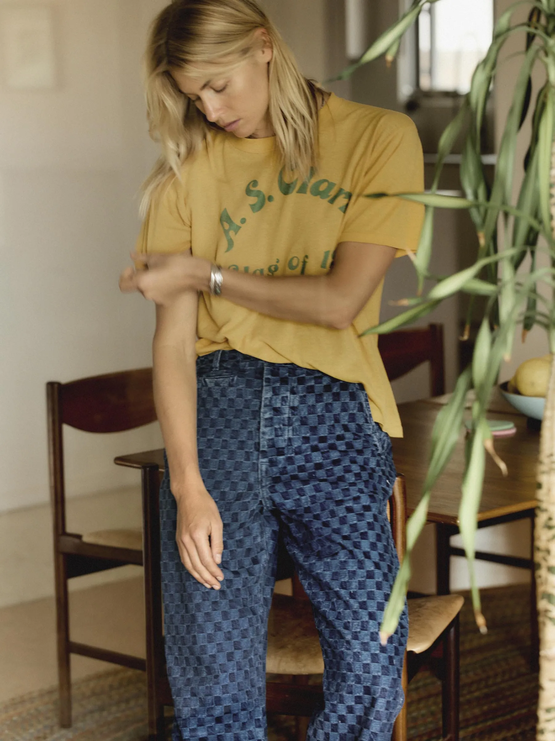 logan washed indigo check sold by Imogene + Willie product image thumbnail 2