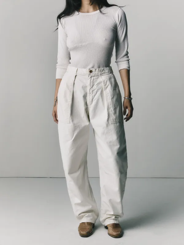 service trouser in bone sold by Imogene + Willie
