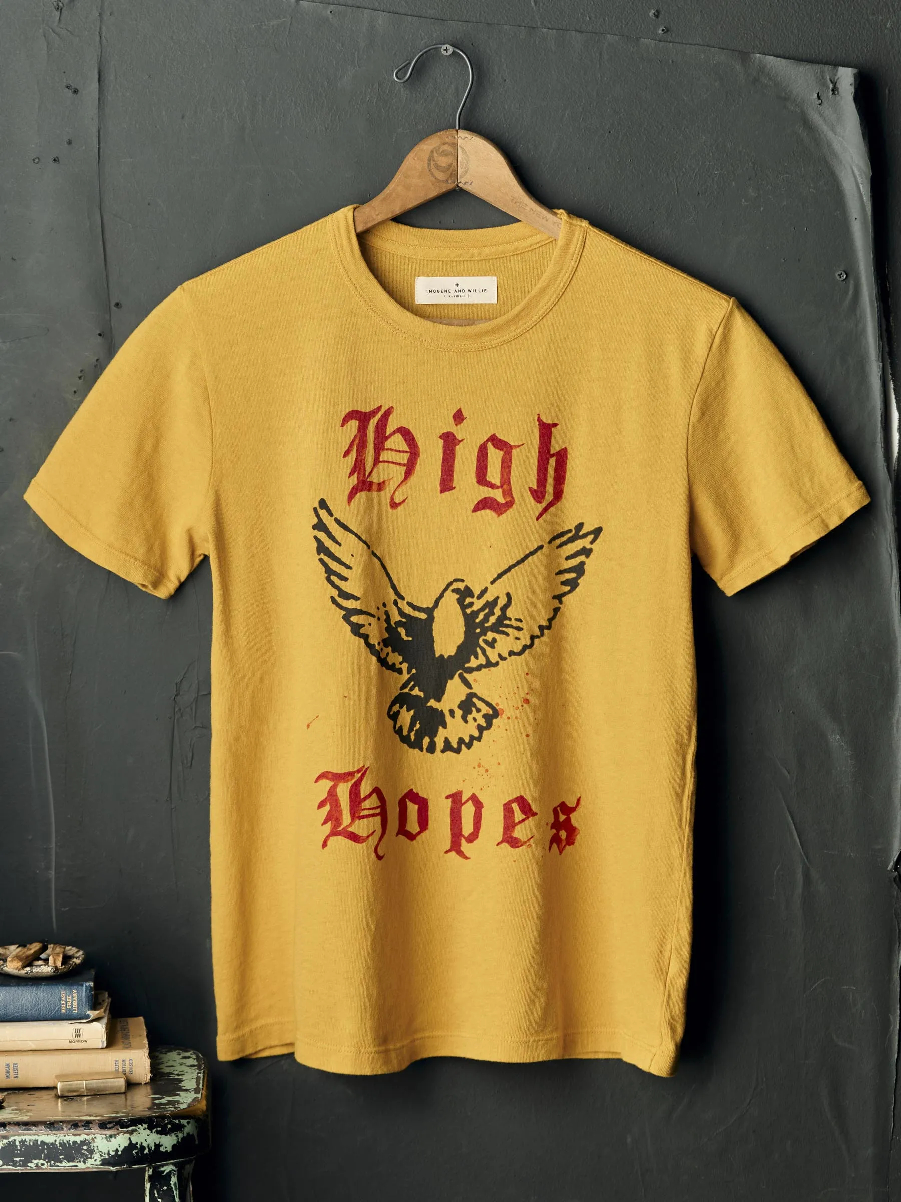 the "high hopes" tee sold by Imogene + Willie