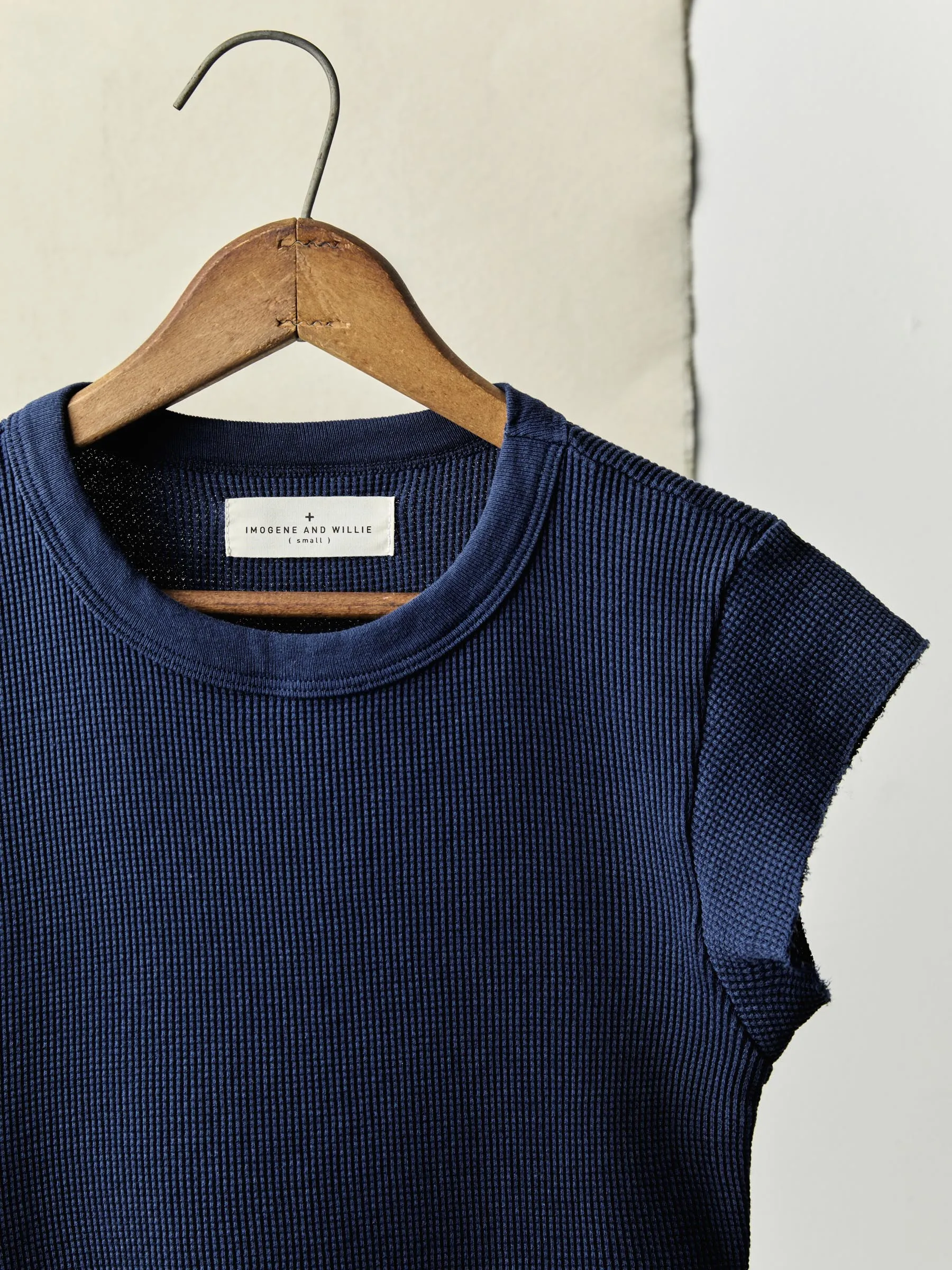 cut sleeve thermal in navy sold by Imogene + Willie product image thumbnail 2