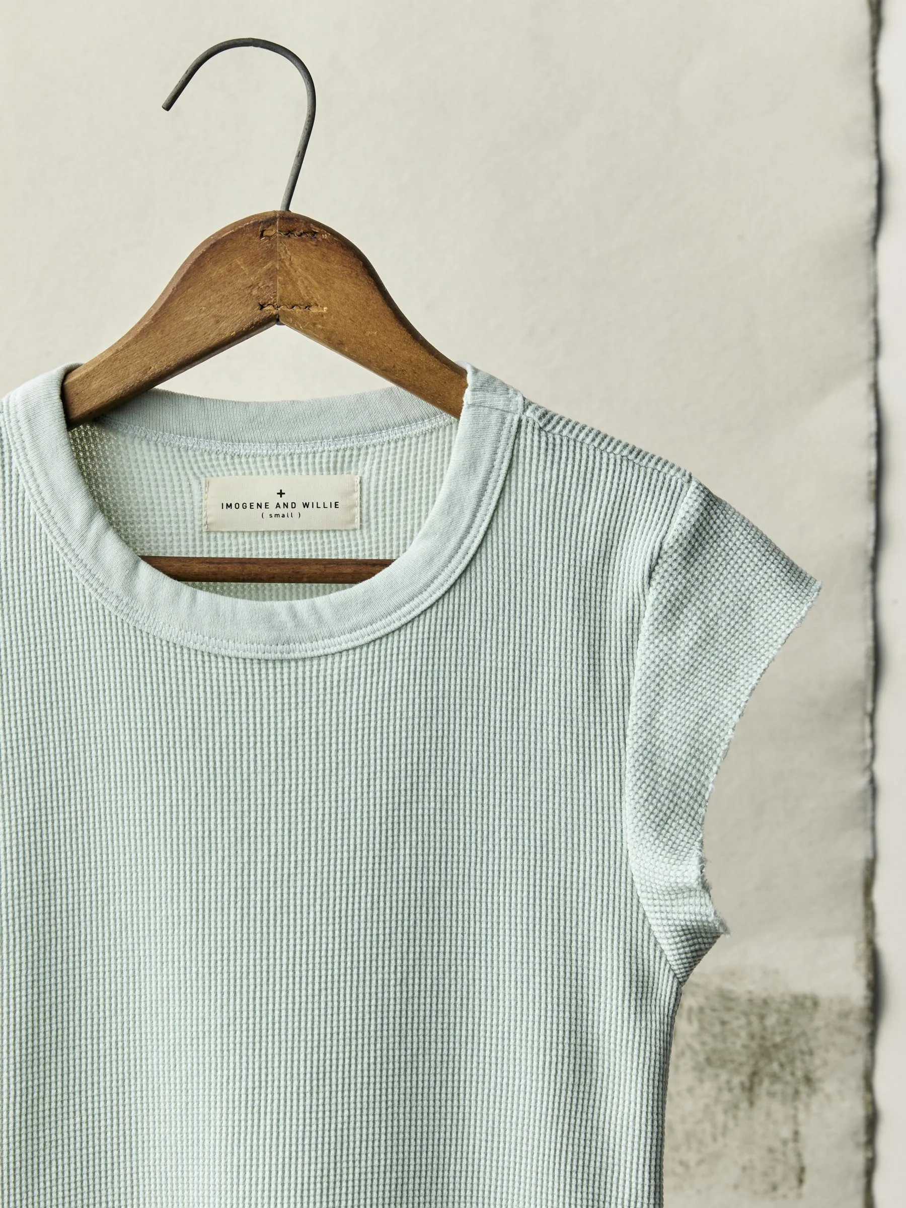 cut sleeve thermal in sky blue sold by Imogene + Willie product image thumbnail 2