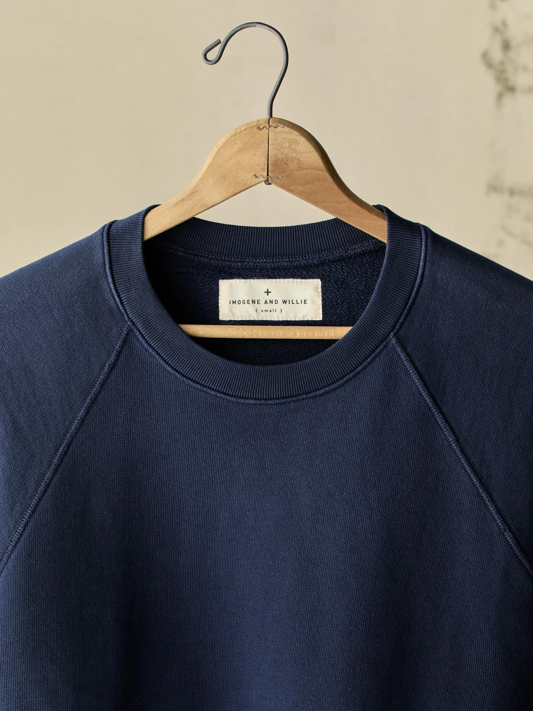 short sleeve raglan sweatshirt in navy sold by Imogene + Willie product image thumbnail 2