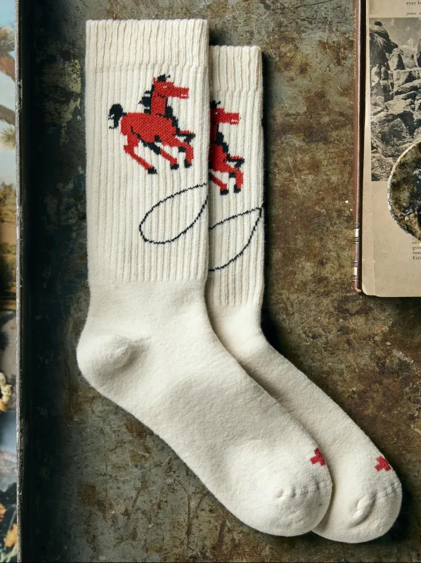 the "roper" sock made by Imogene + Willie