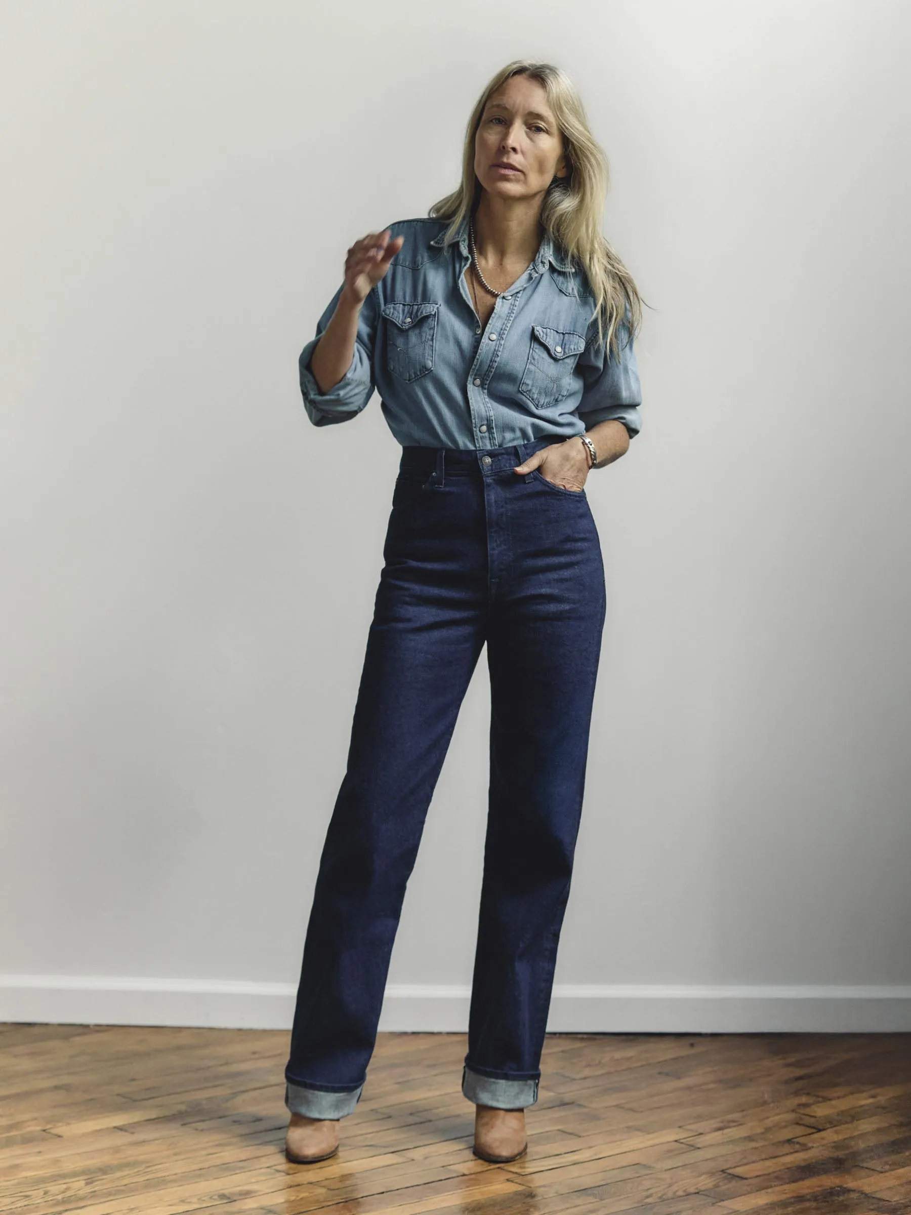 catherine slim indigo selvage rinse sold by Imogene + Willie product image thumbnail 3