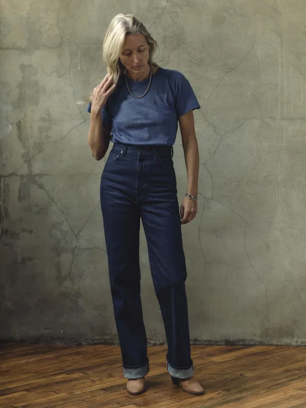 catherine slim indigo selvage rinse sold by Imogene + Willie