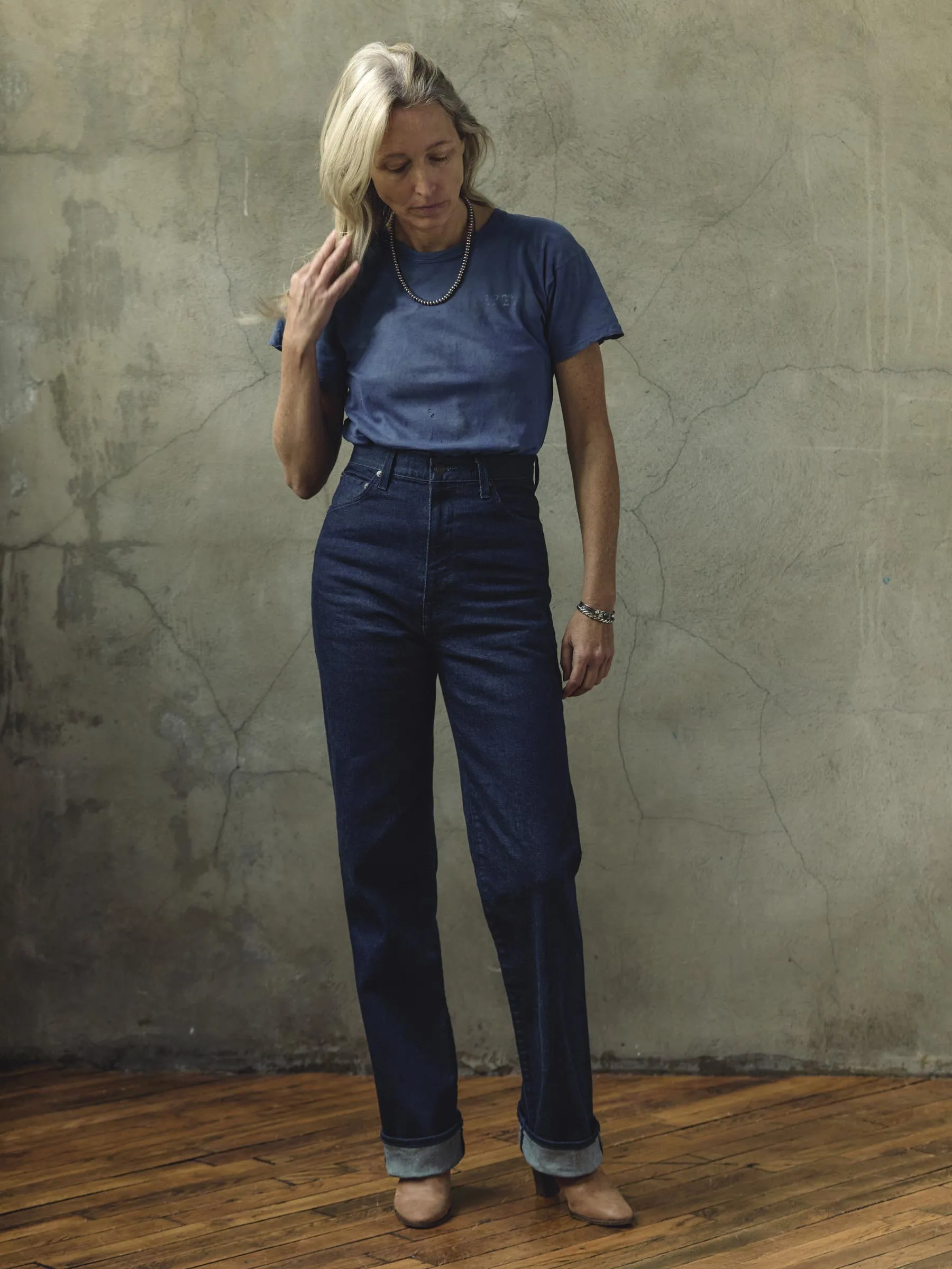 catherine slim indigo selvage rinse sold by Imogene + Willie