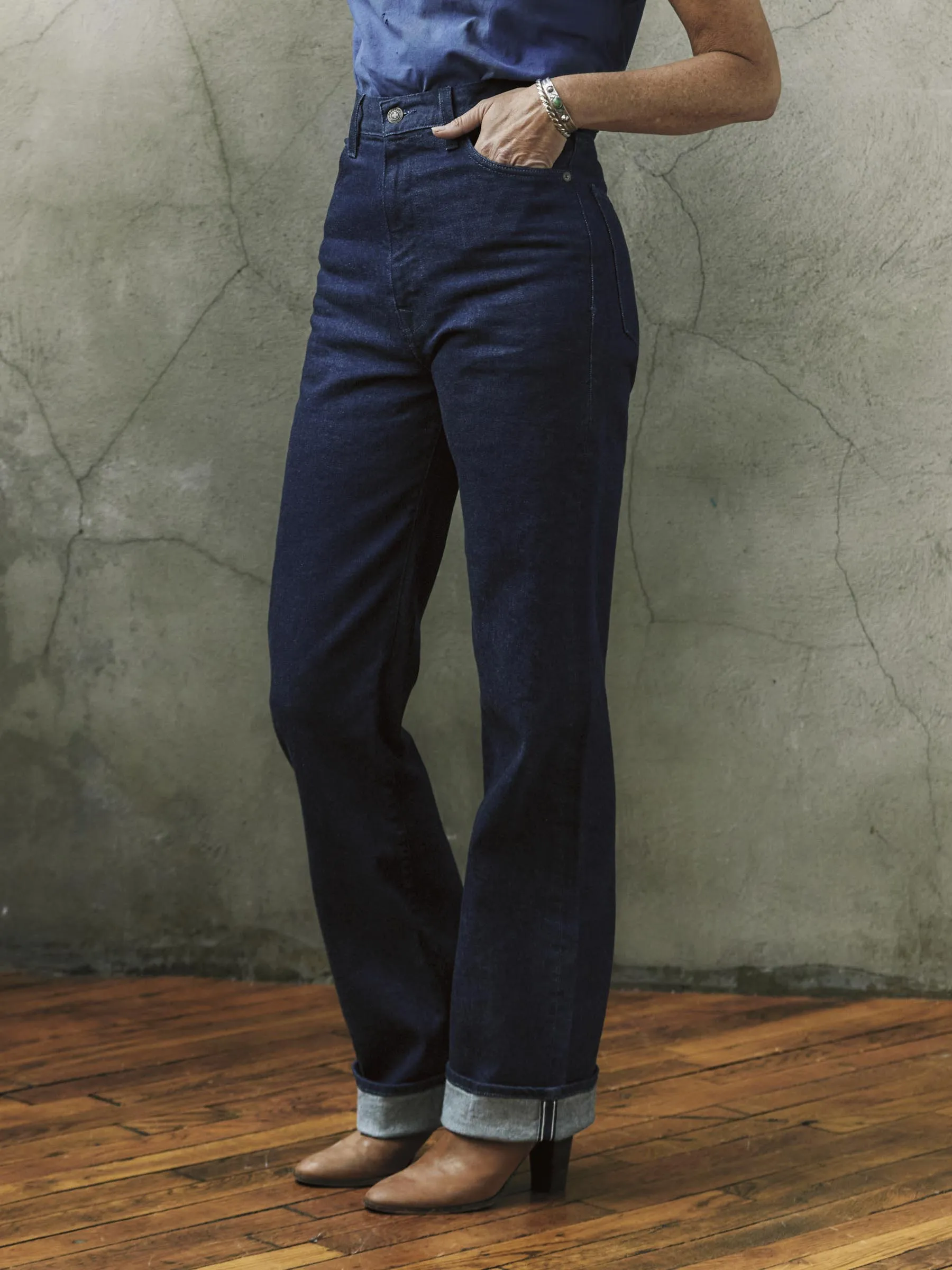 catherine slim indigo selvage rinse sold by Imogene + Willie product image thumbnail 4
