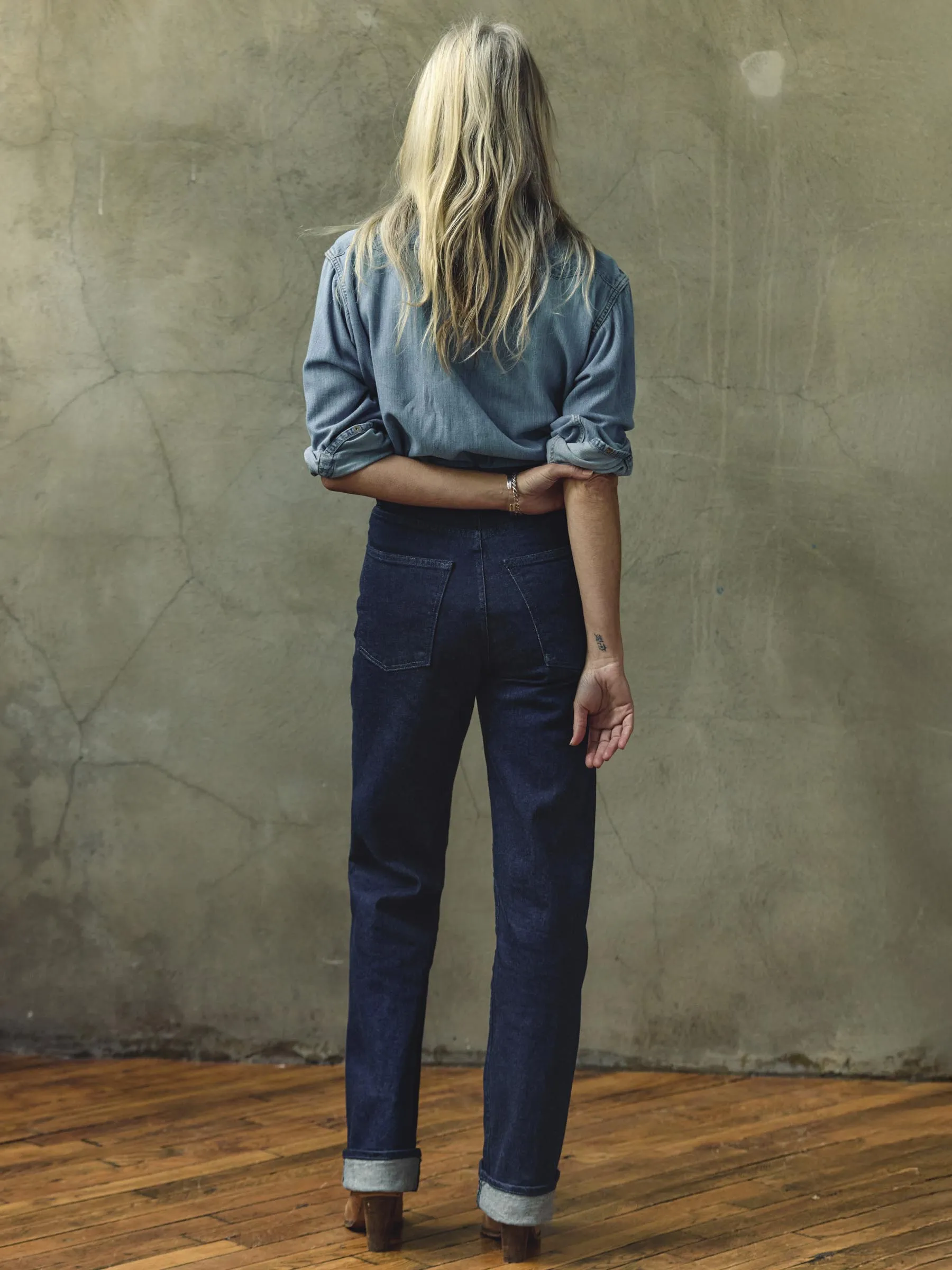 catherine slim indigo selvage rinse sold by Imogene + Willie product image thumbnail 5