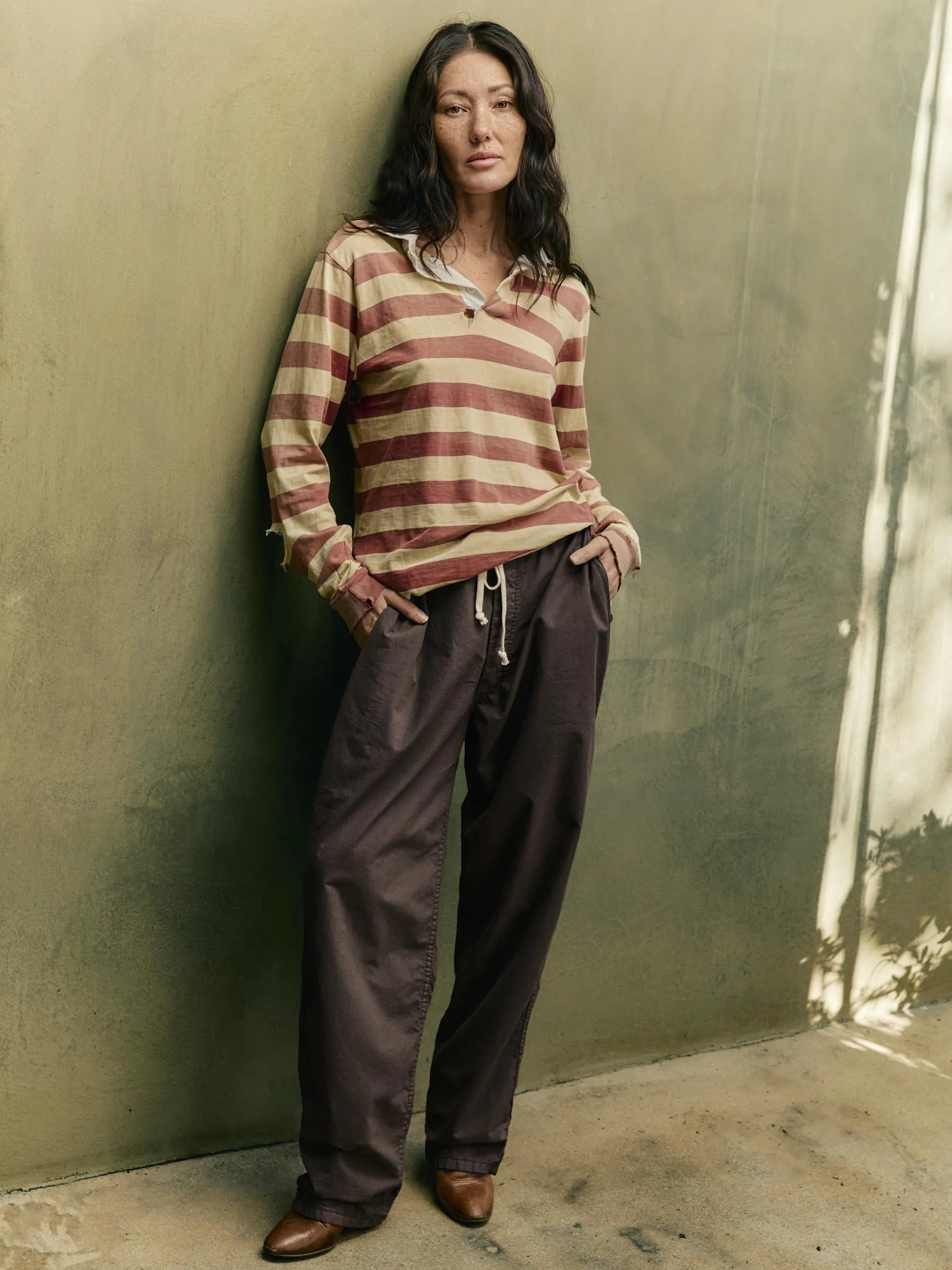 the lounge pant in umber poplin sold by Imogene + Willie product image thumbnail 3