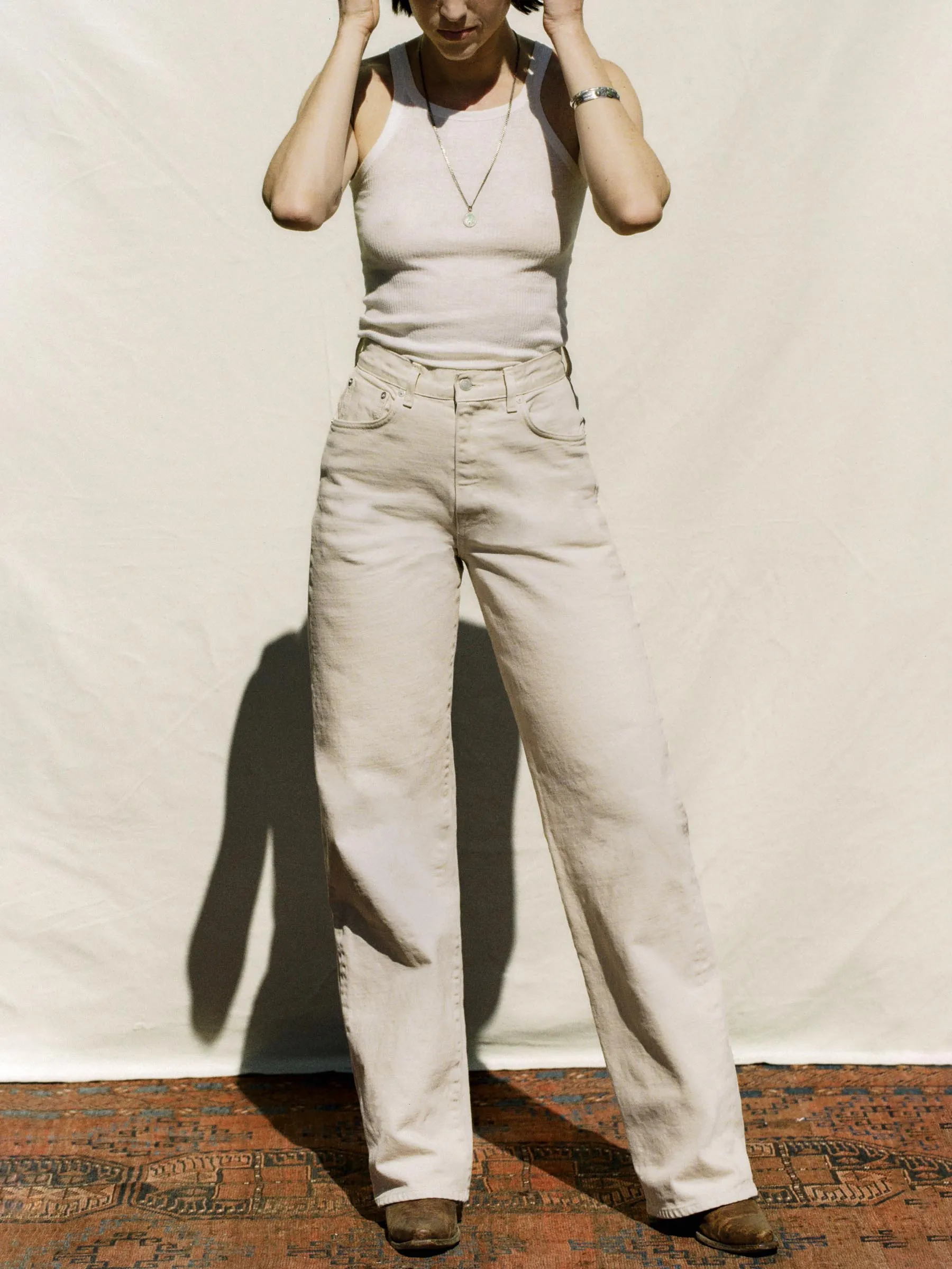 catherine ivory selvage rinse sold by Imogene + Willie product image thumbnail 3