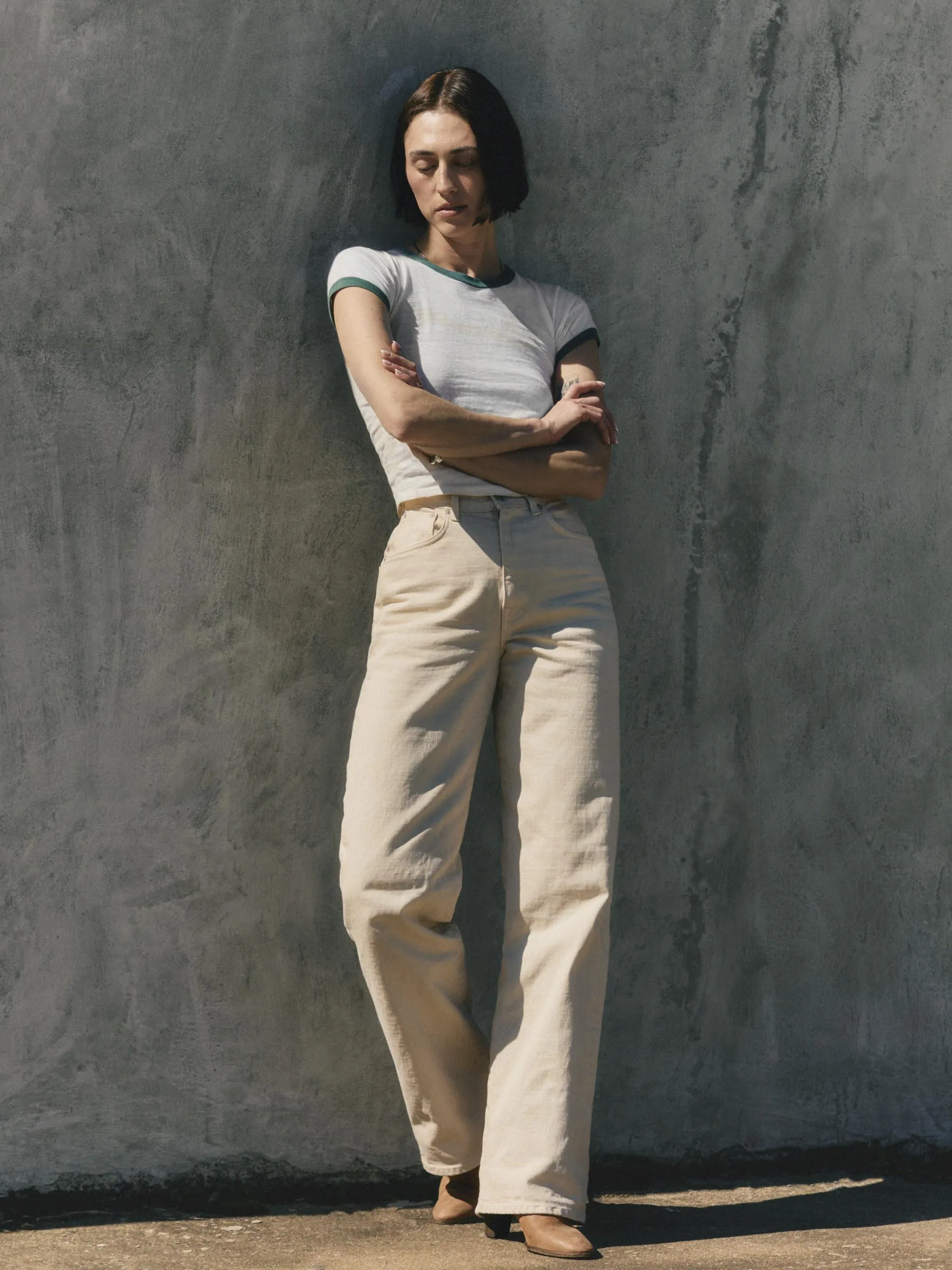 catherine ivory selvage rinse sold by Imogene + Willie product image thumbnail 5